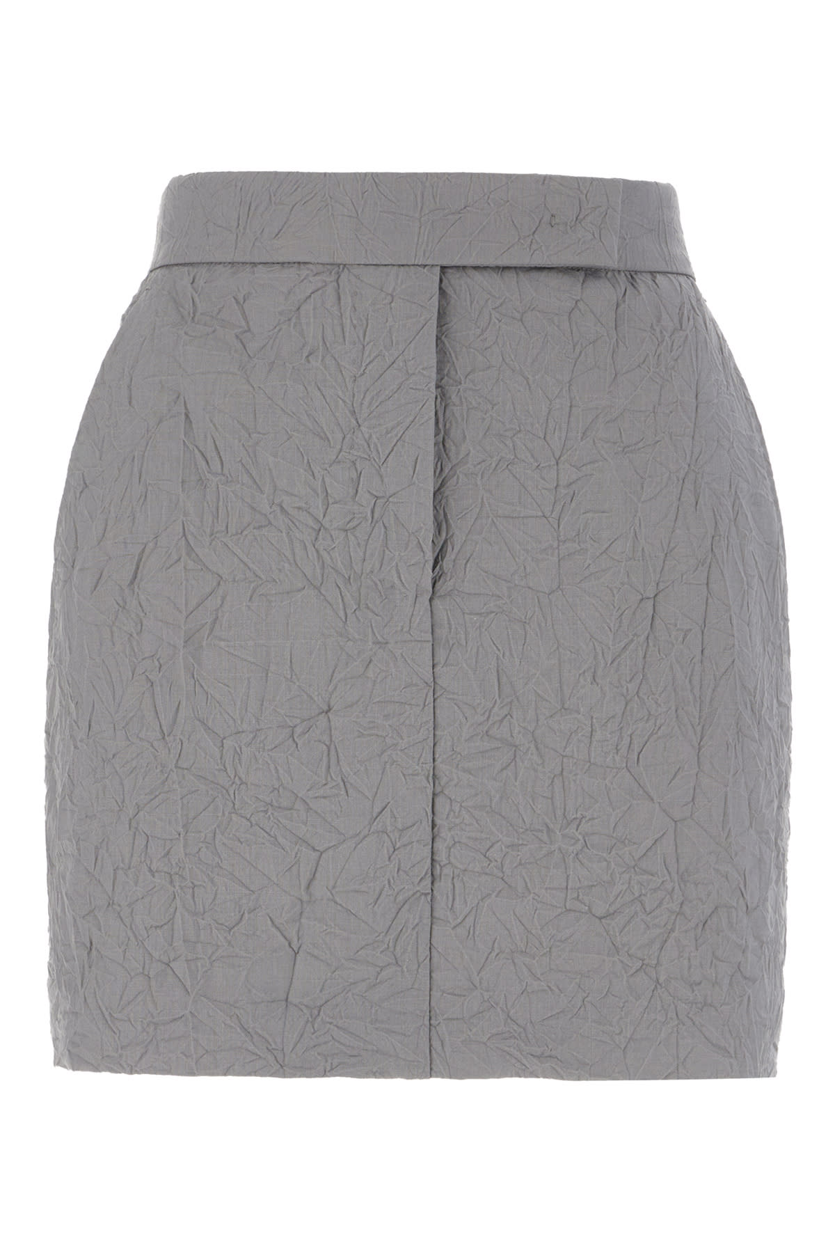 Grey Wool Mini Skirt