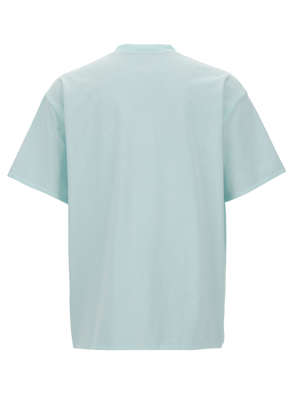 Shop Bottega Veneta Light Blue Double Layer T-shirt In Cotton Man