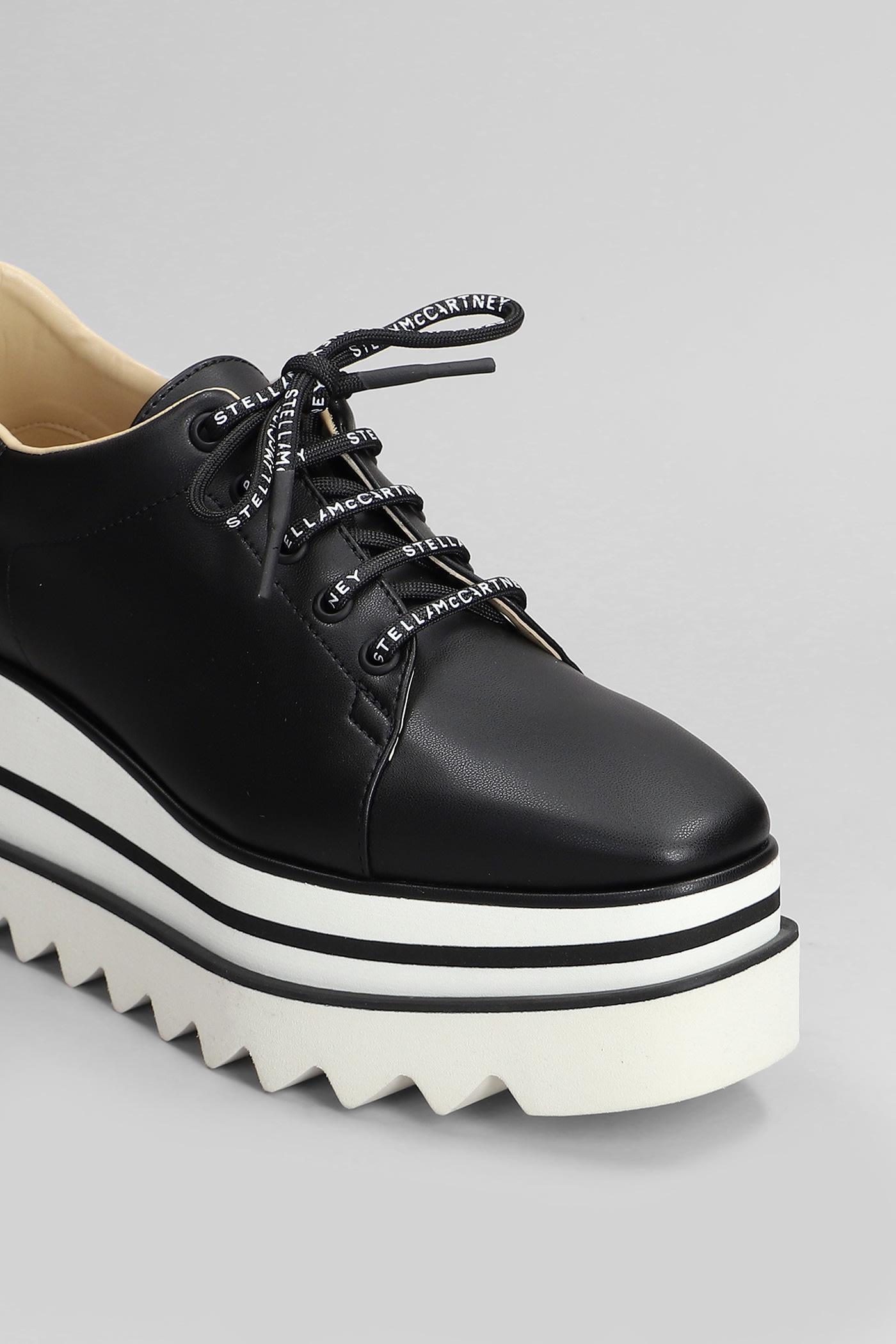 Shop Stella Mccartney Sneakelyse Sneakers In Black Polyuretan