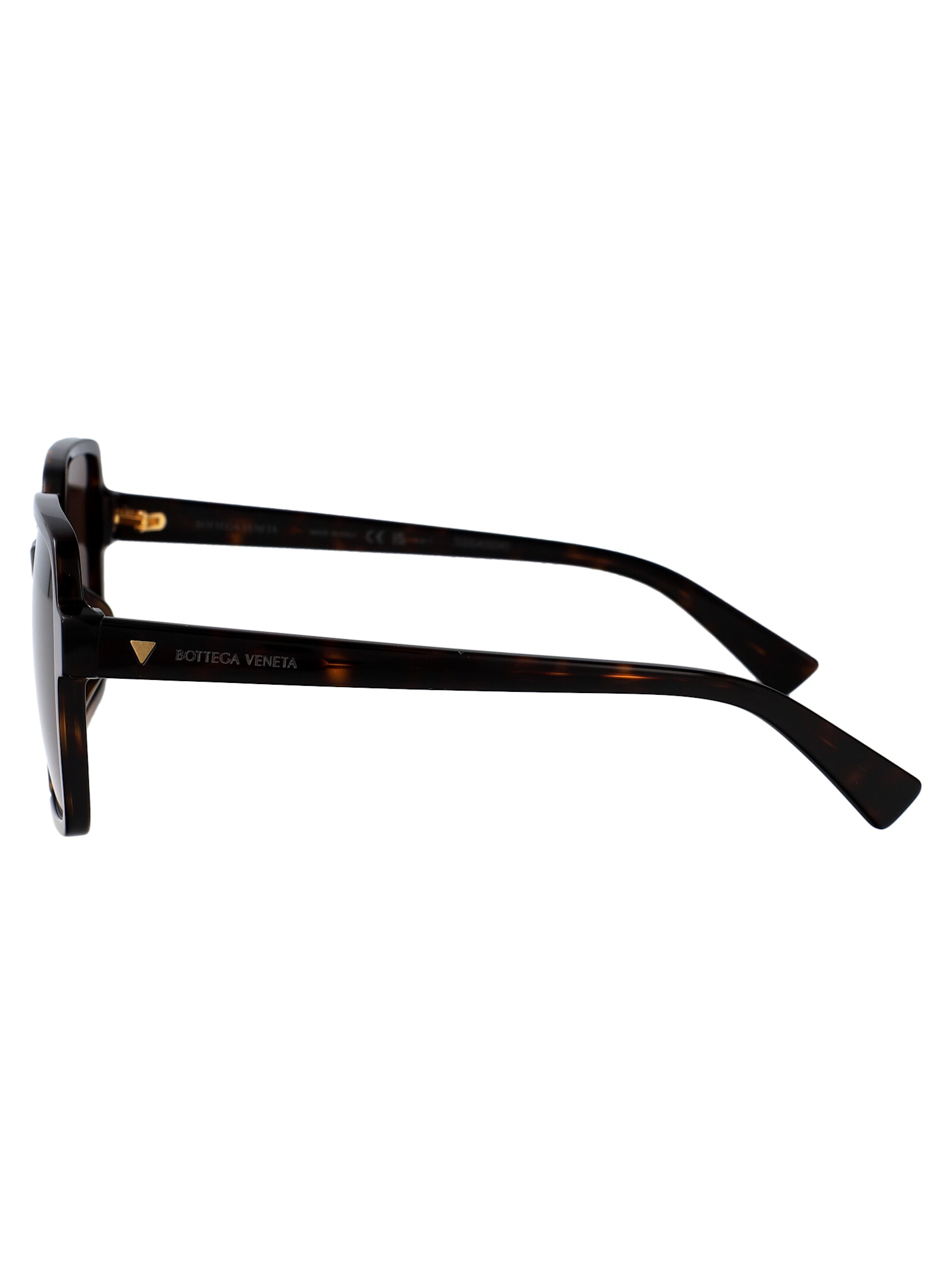 Bottega Veneta Havana-havana-brown Acetate Sunglasses In Brown