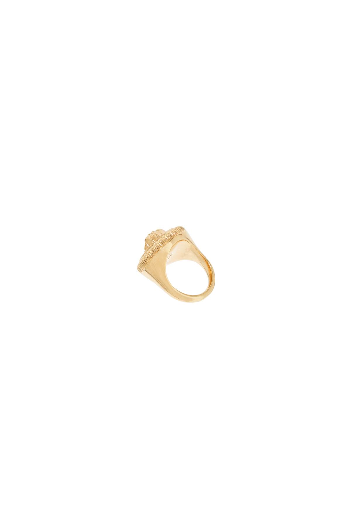 Shop Versace Medusa Biggie Ring In  Gold (gold)