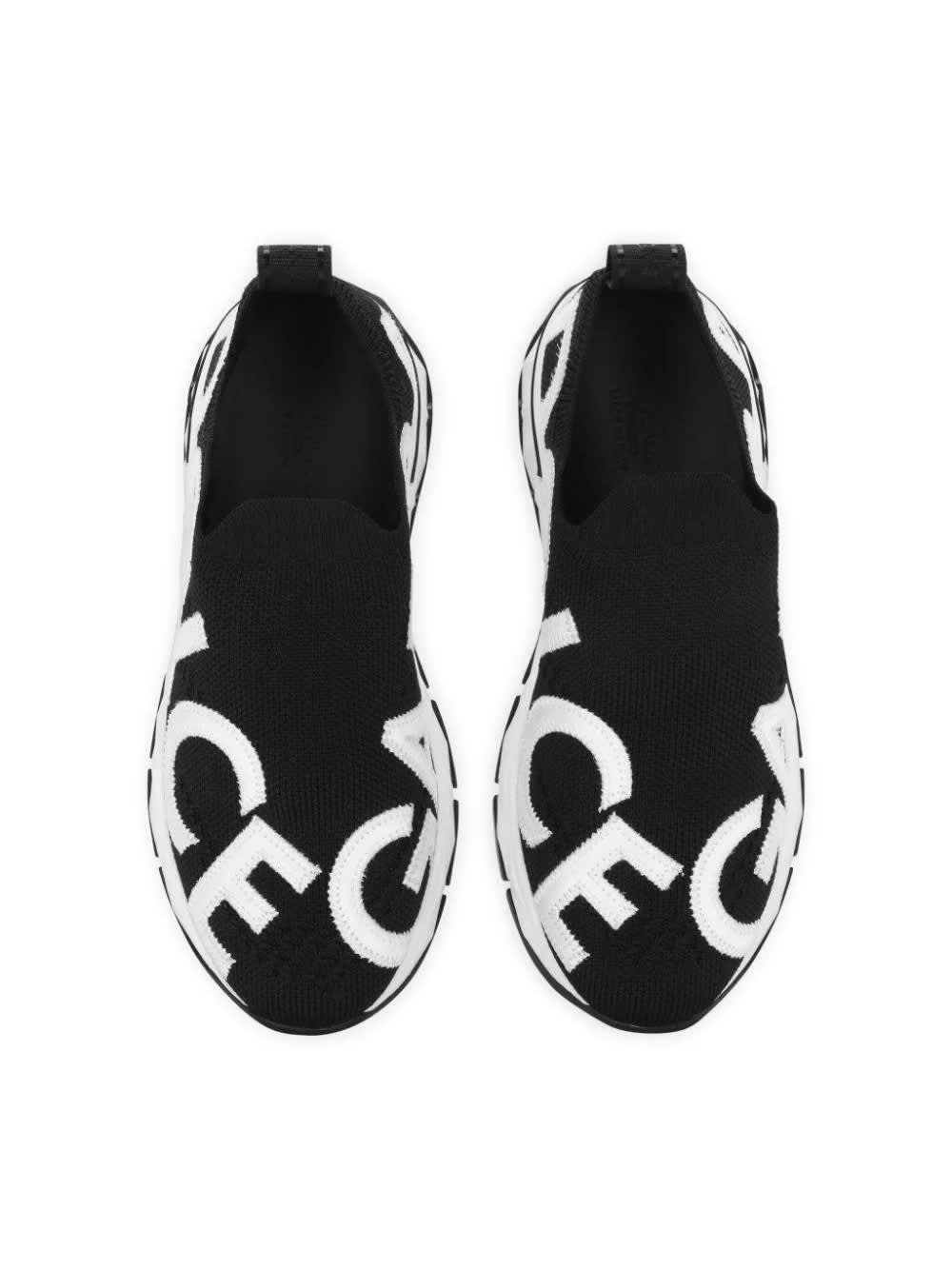 Shop Dolce & Gabbana Black Socks Sneakers With Logo