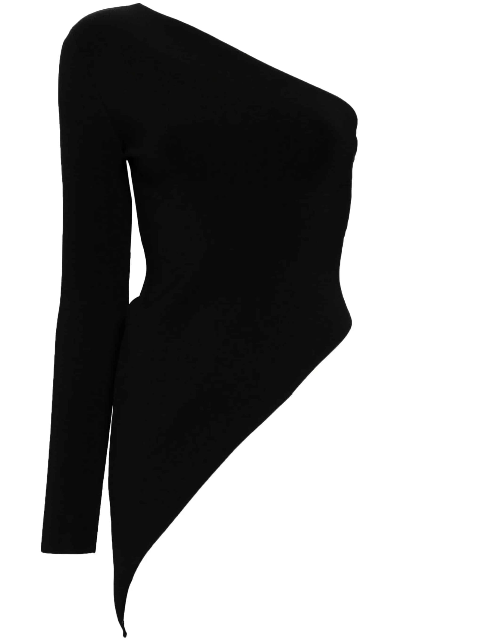 Shop Alexander Wang Maglia Asimmetrica In Black