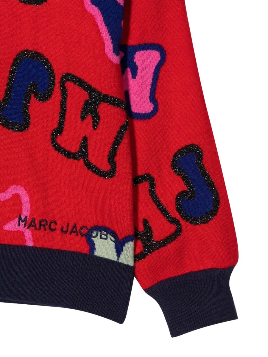 Marc Jacobs Mj Crew Neck Pullover In Red