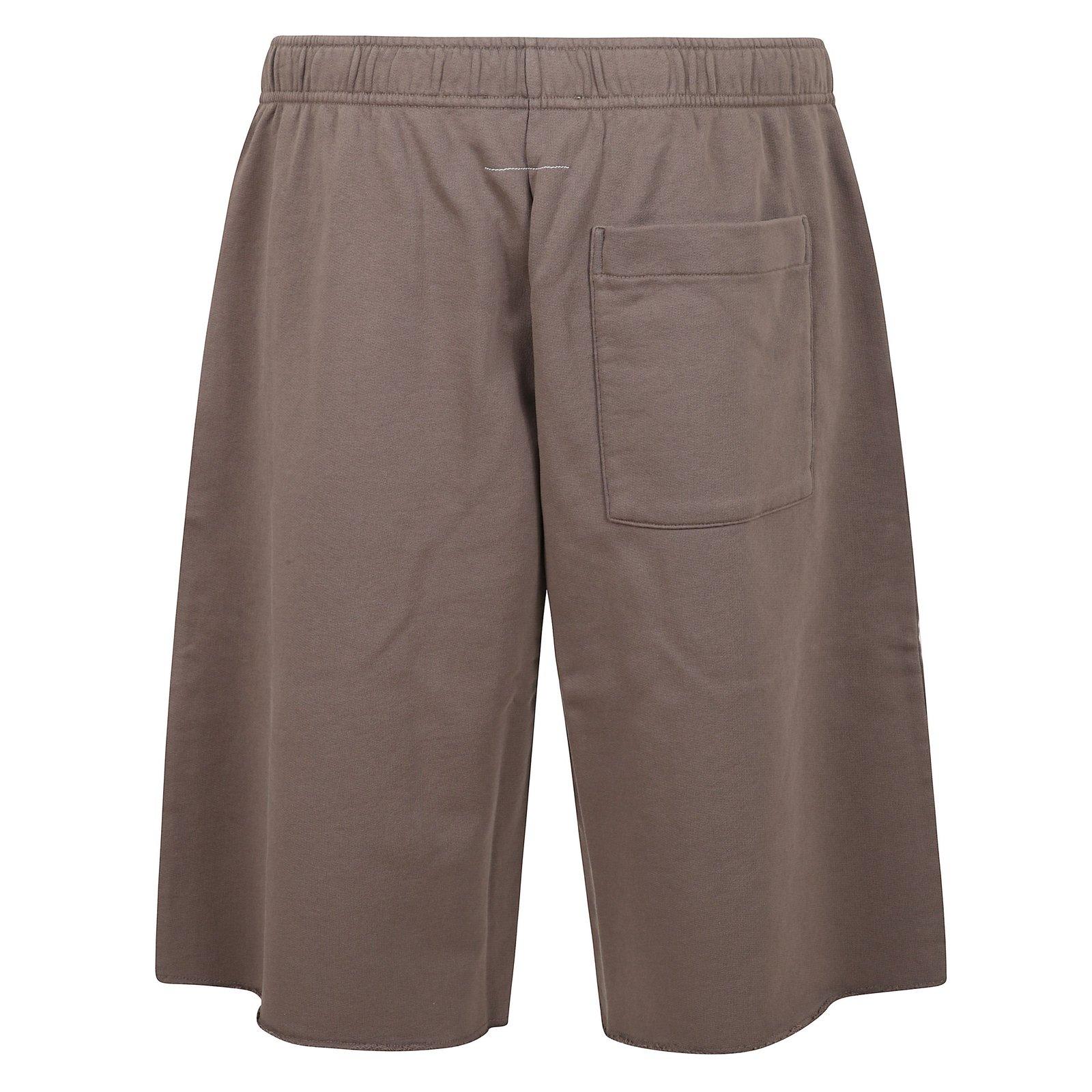 Mm6 Maison Margiela Number Motif Distressed Shorts