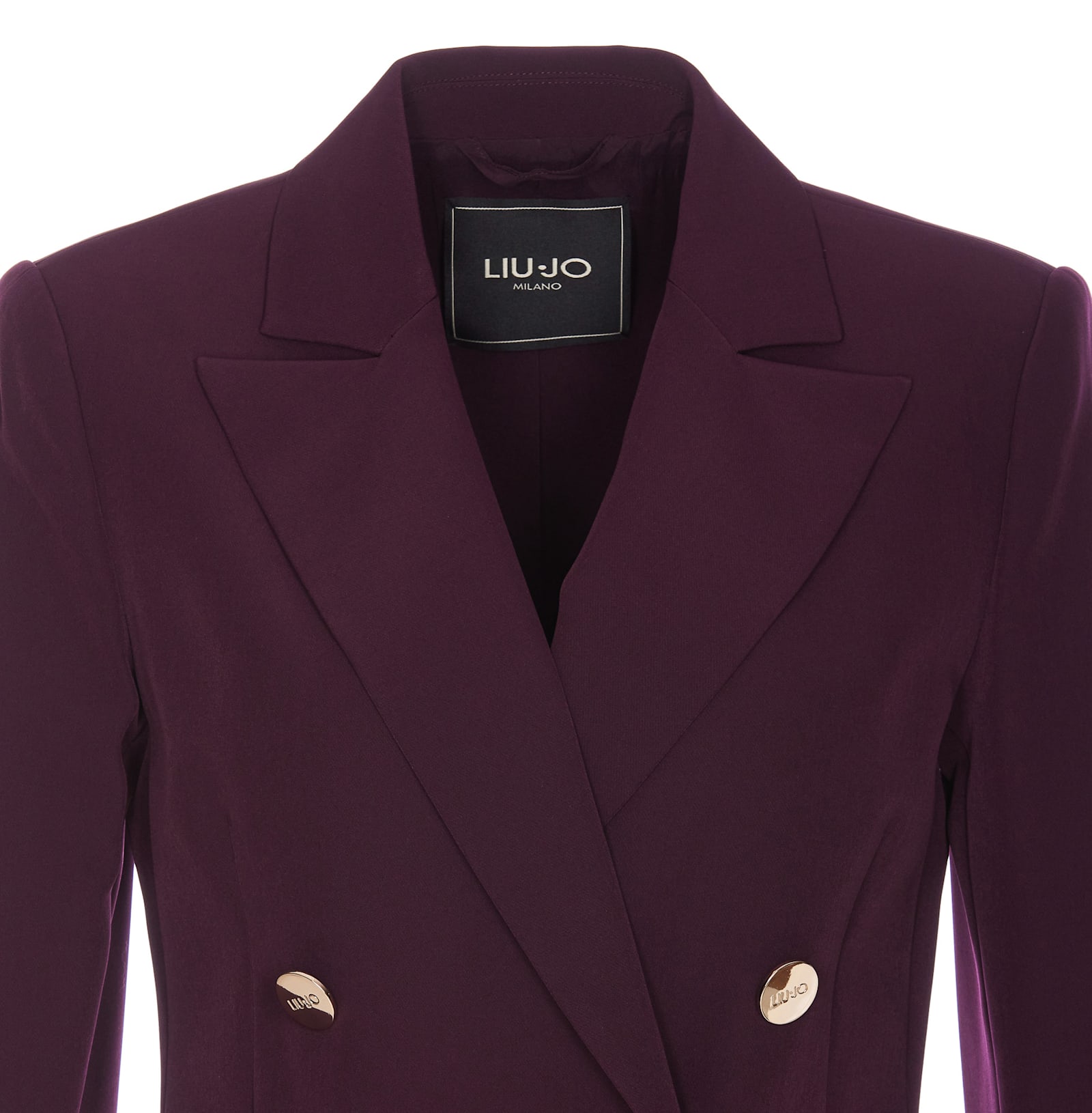 Shop Liu •jo Blazer In Purple