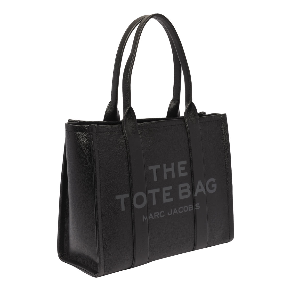 Shop Marc Jacobs The Leather Large Tote In Black