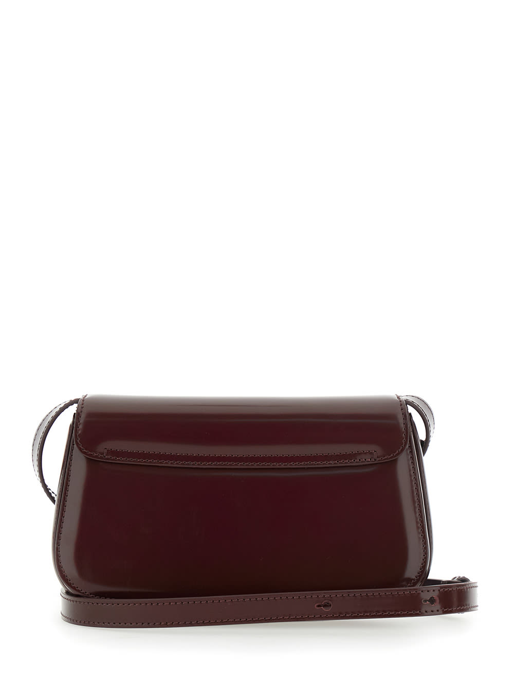 Ami Alexandre Mattiussi Ami Paris Paris Crossbody - Leather - Burgundy In Red