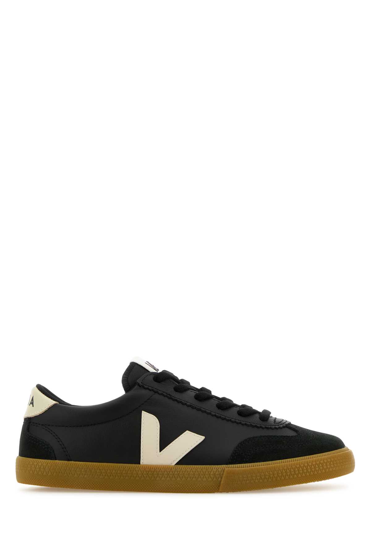 Veja 'volley' Black Sneaker With Side Logo And Lettering Logo On The Heel In Blackpierre