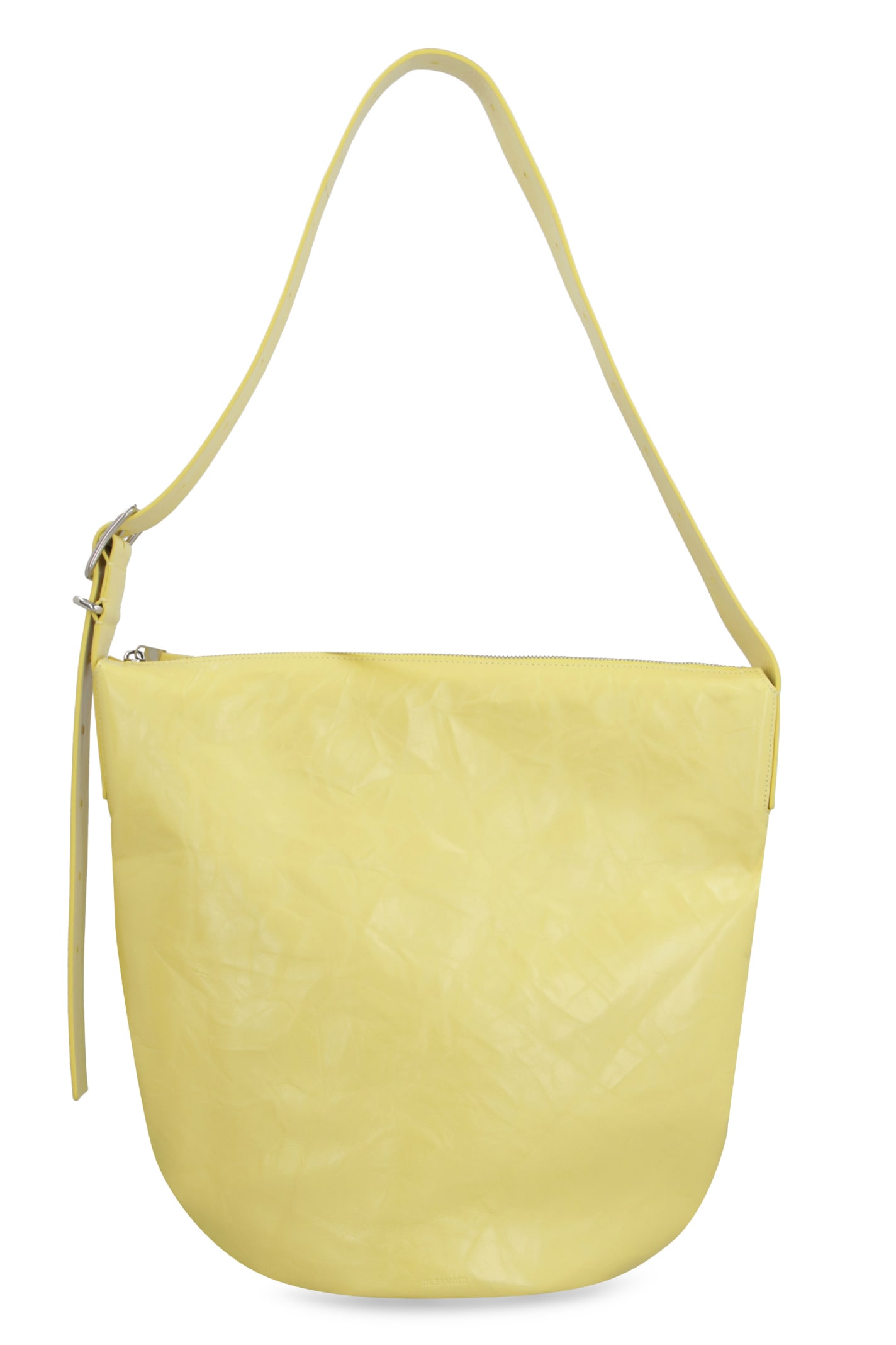 Jil Sander Leather Crossbody Bag In Yellow