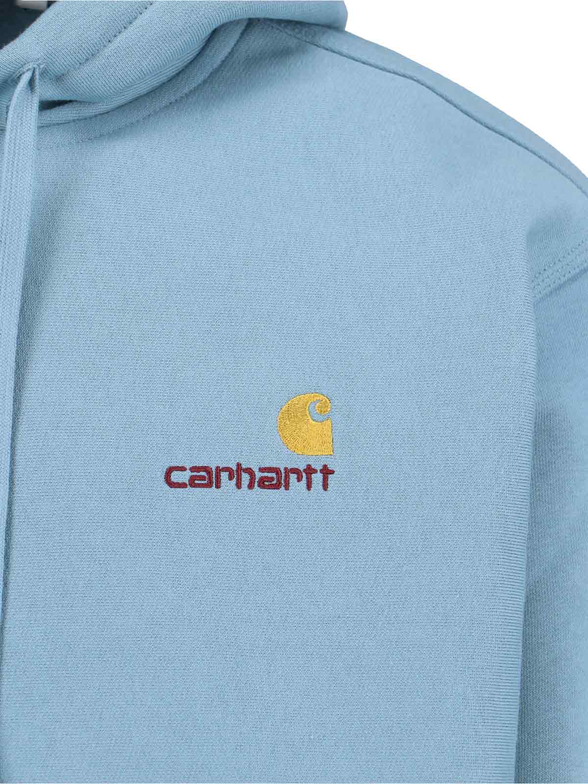 Carhartt American Script Embroidered Hoodie In Blue