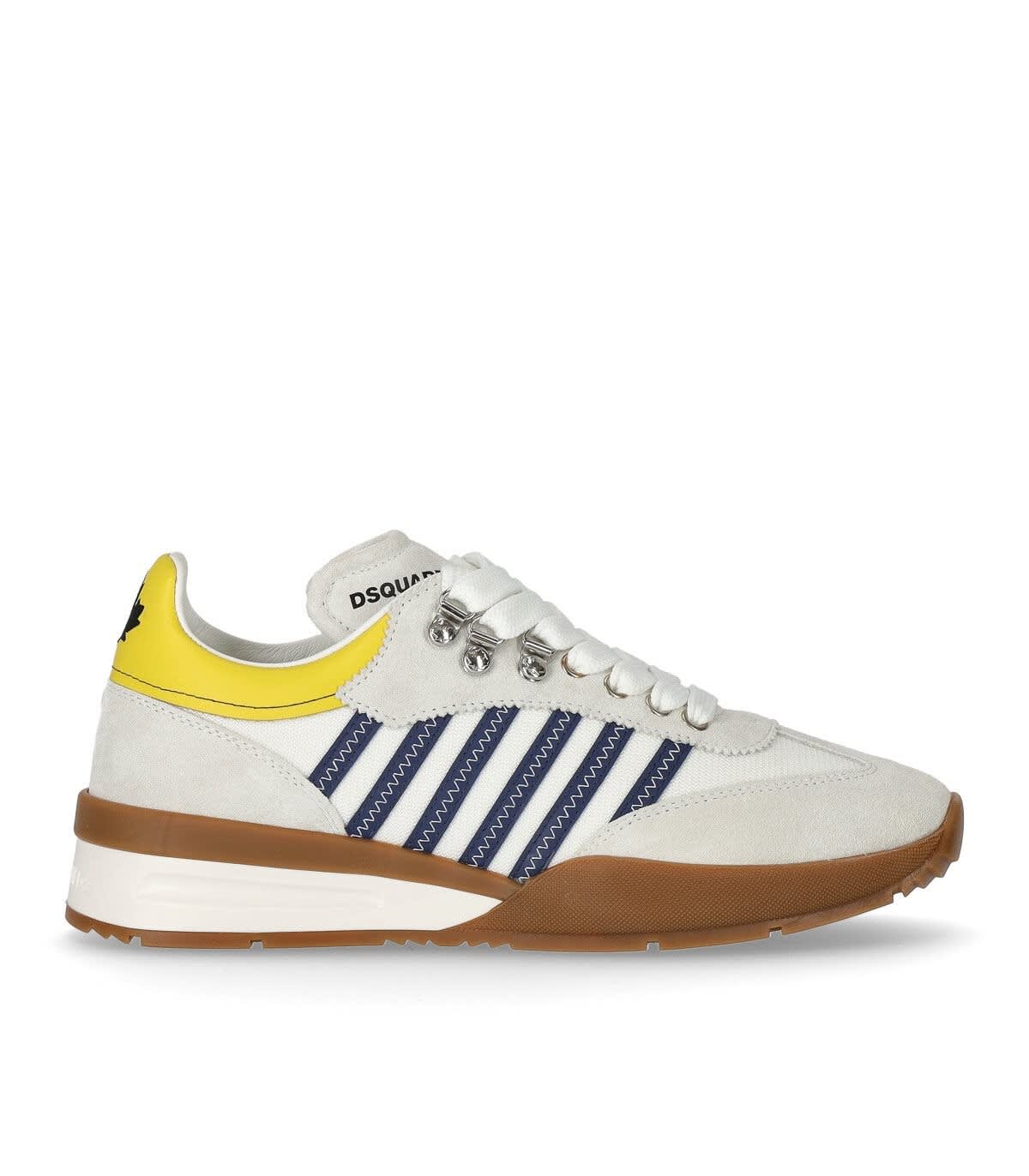 Dsquared2 Original Legend Low-top Sneakers In Bianco