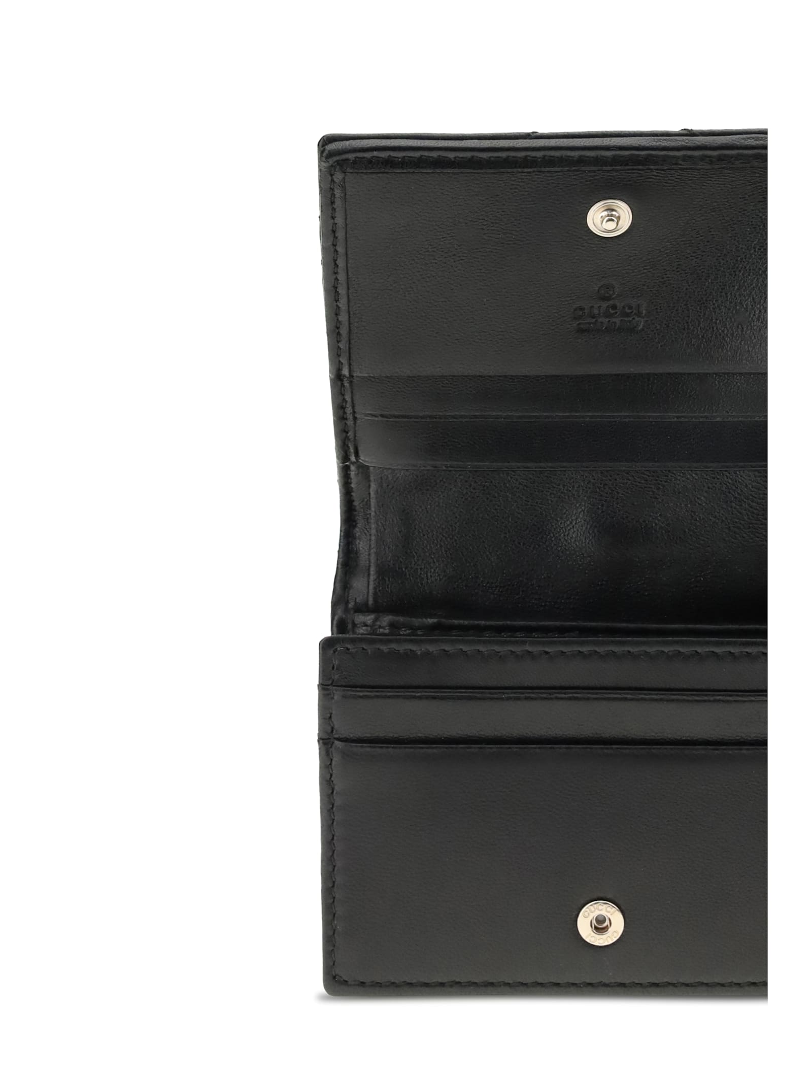Gucci Gg Marmont Card Case Wallet In Black