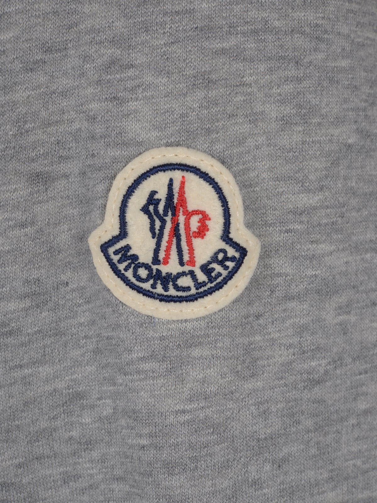 Shop Moncler Logo Patch Zip-up Hoodie