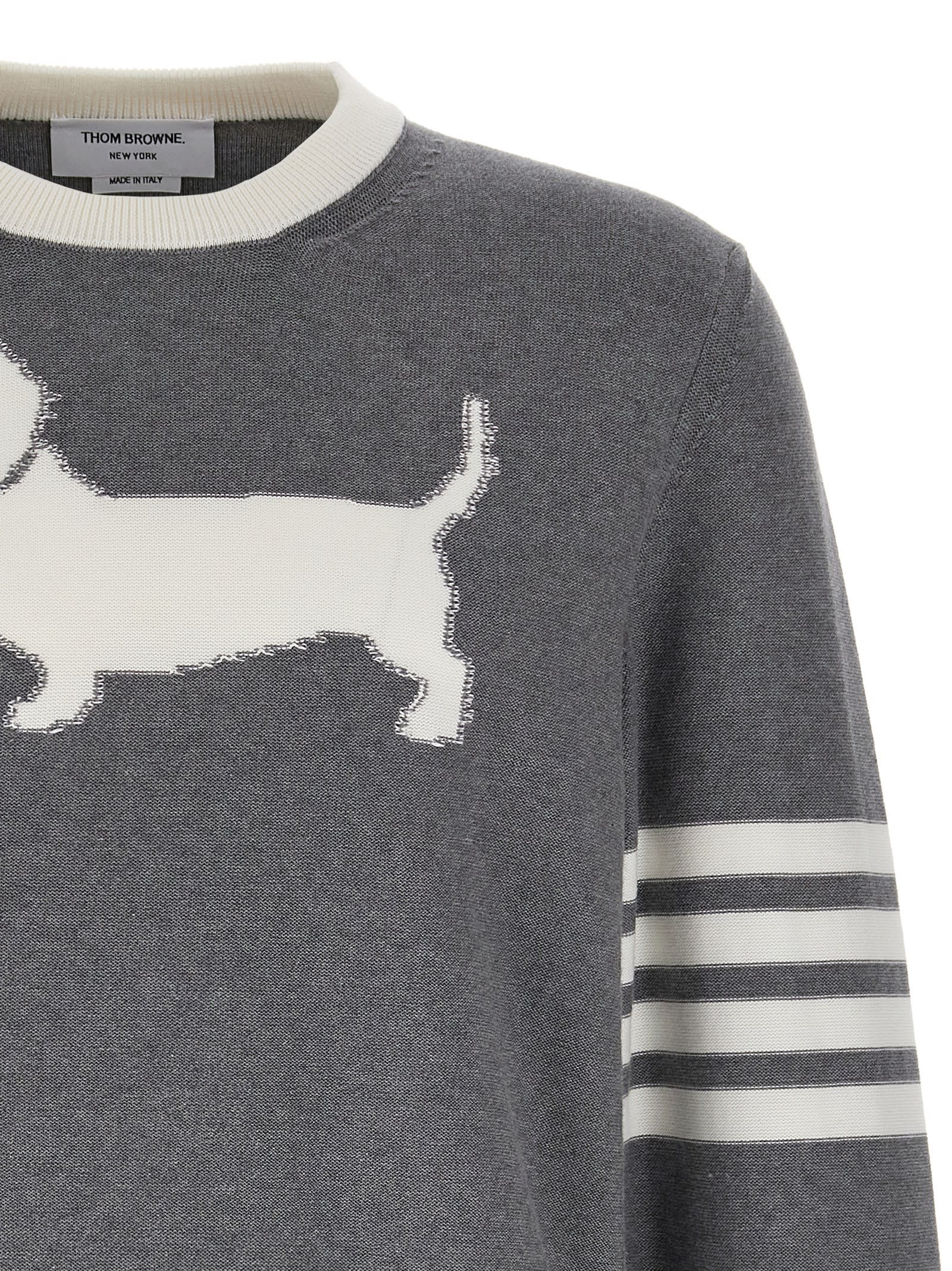 Thom Browne 4-bar Hector Sweaters And Cardigans In Grey