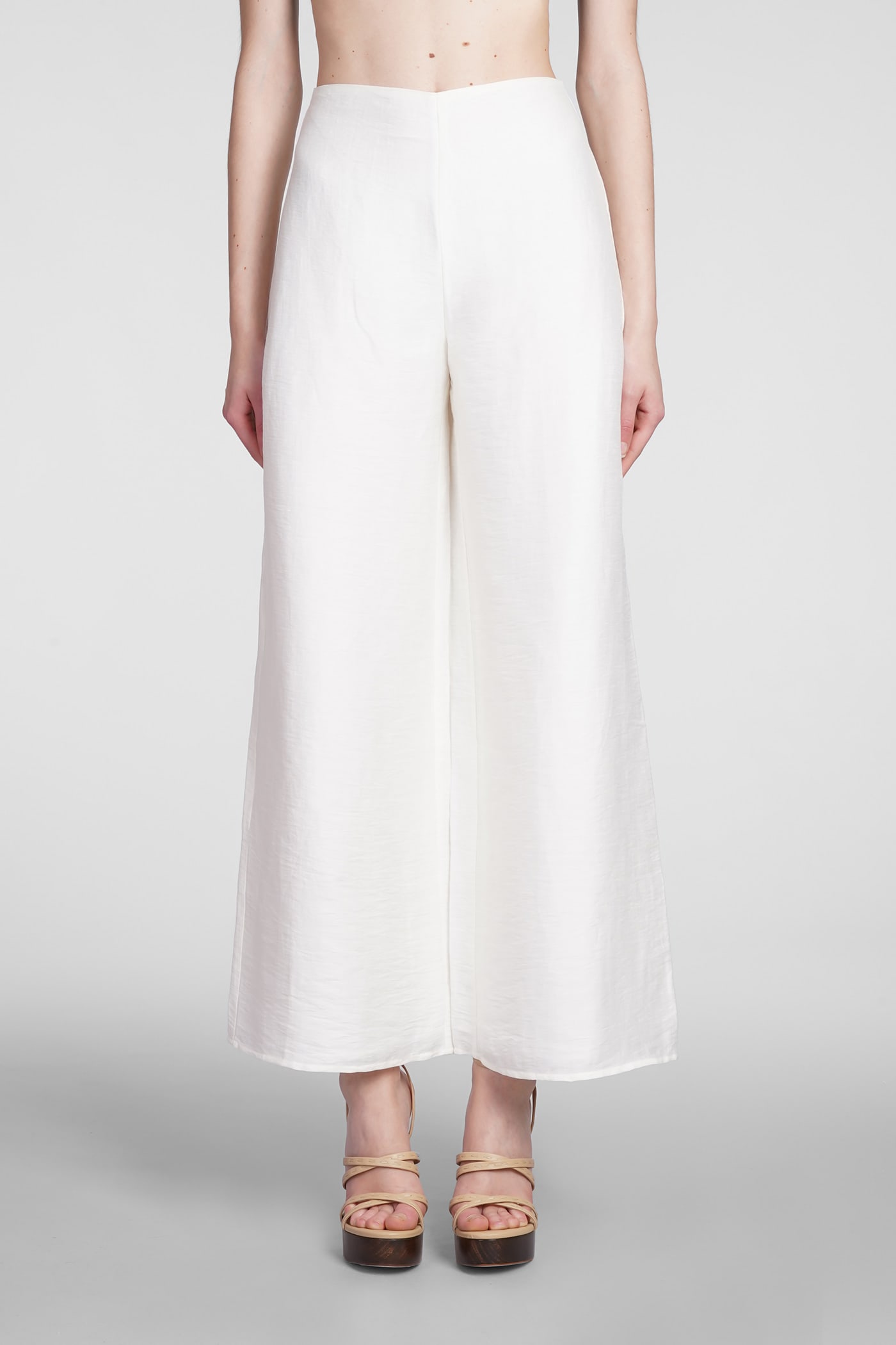 Cult Gaia Kora Pants In White Linen