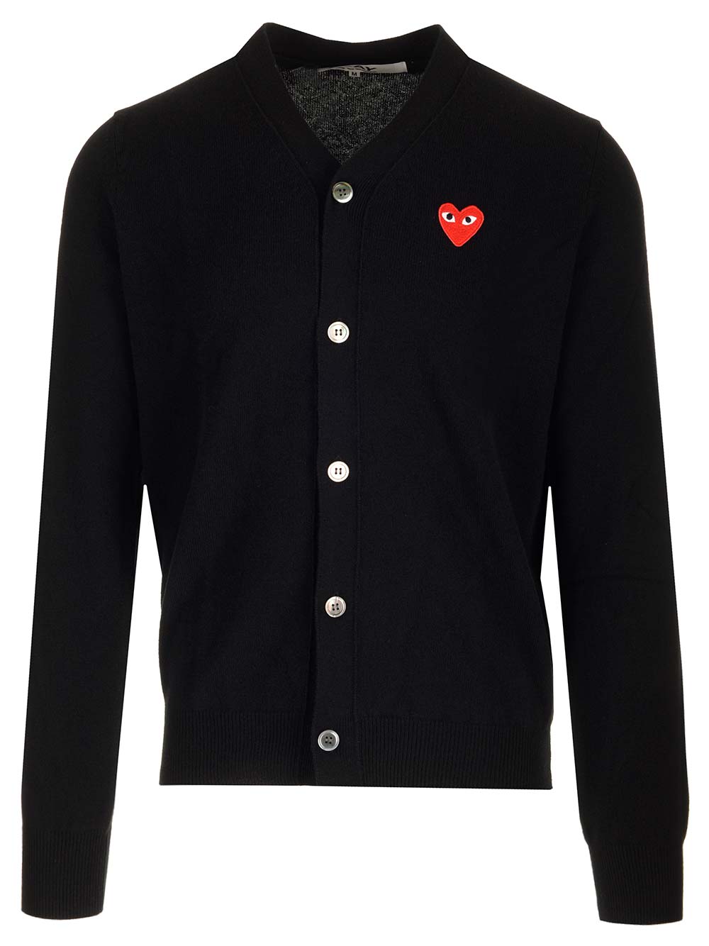 Comme des Garçons Play Black Wool Cardigan