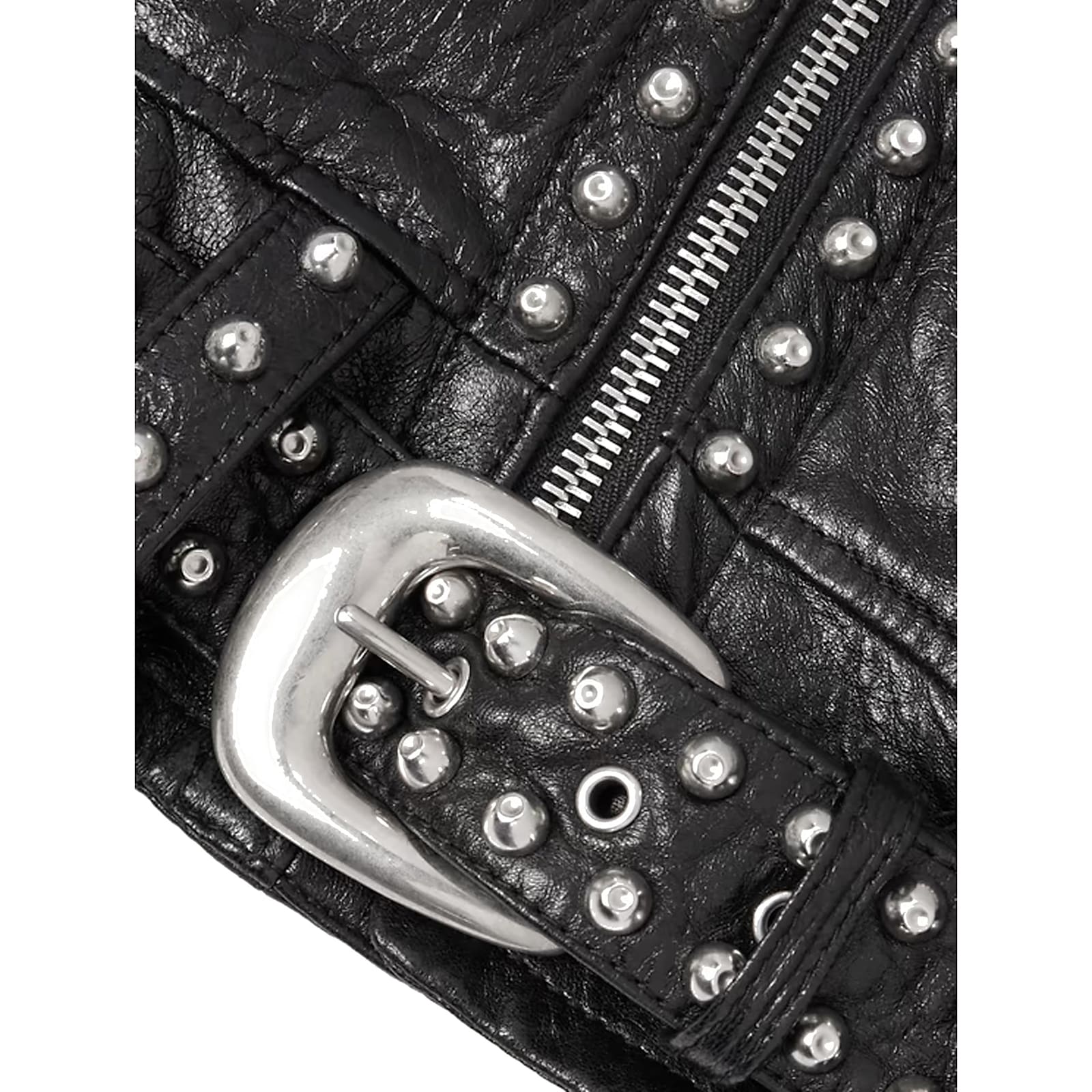 Celine Soft Leather Biker Jacket With Studs. In Black