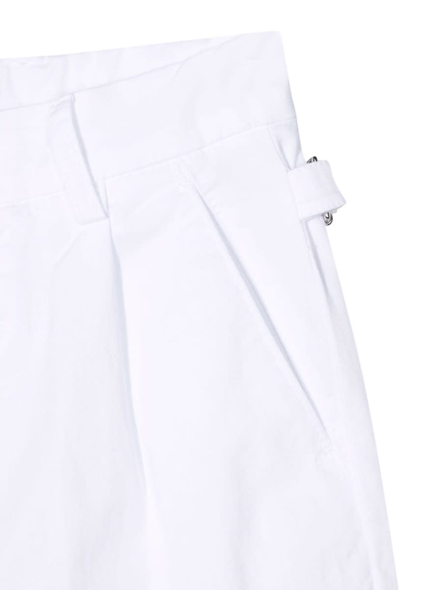 Fay Embroidered-logo Detail Trousers In White