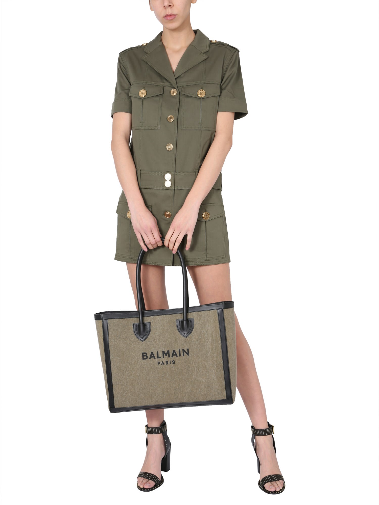 BALMAIN SHORT DRESS,VF16154 D0867PF