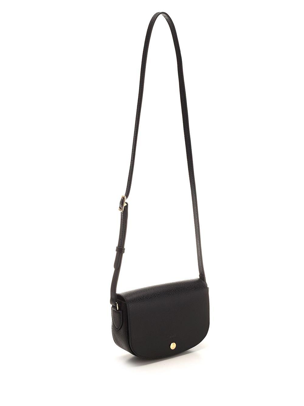 Longchamp S Épure Logo-debossed Crossbody Bag In Black