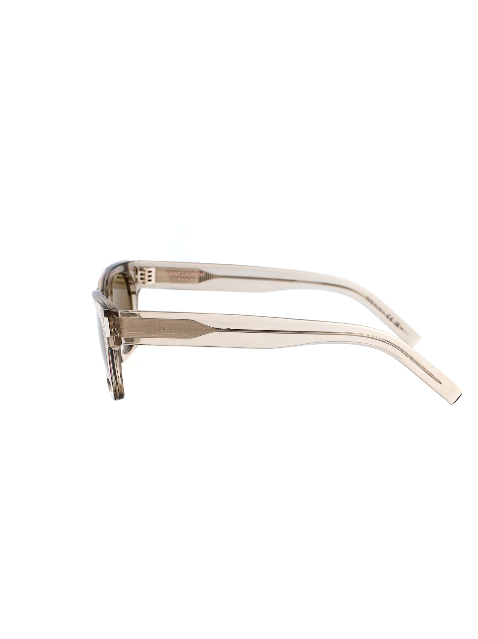 Shop Saint Laurent Sl 402 Sunglasses In Beige-beige-brown