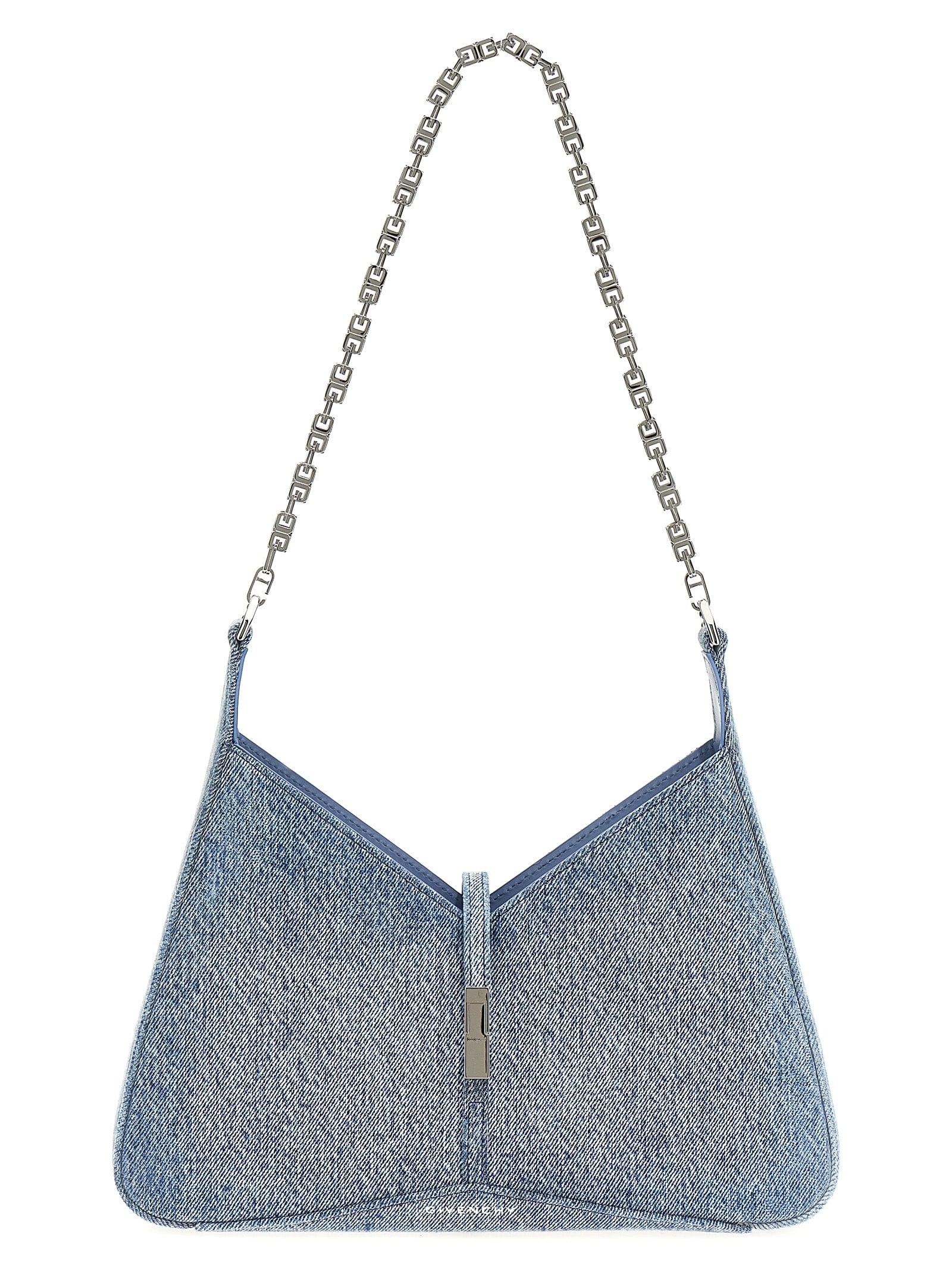 Shop Givenchy Small Cut Out Shoulder Bag In Light Blue