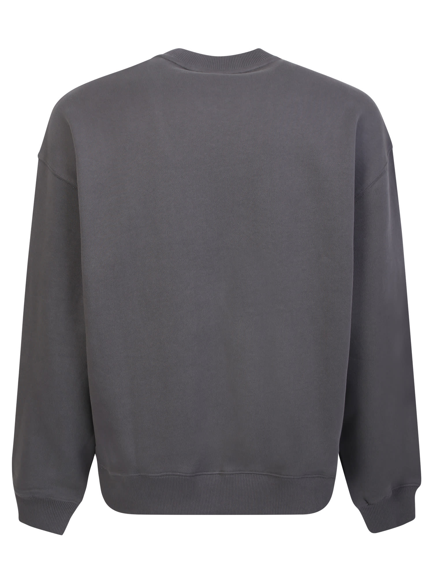 Shop Axel Arigato Logo Crewneck Sweatshirt In Grey