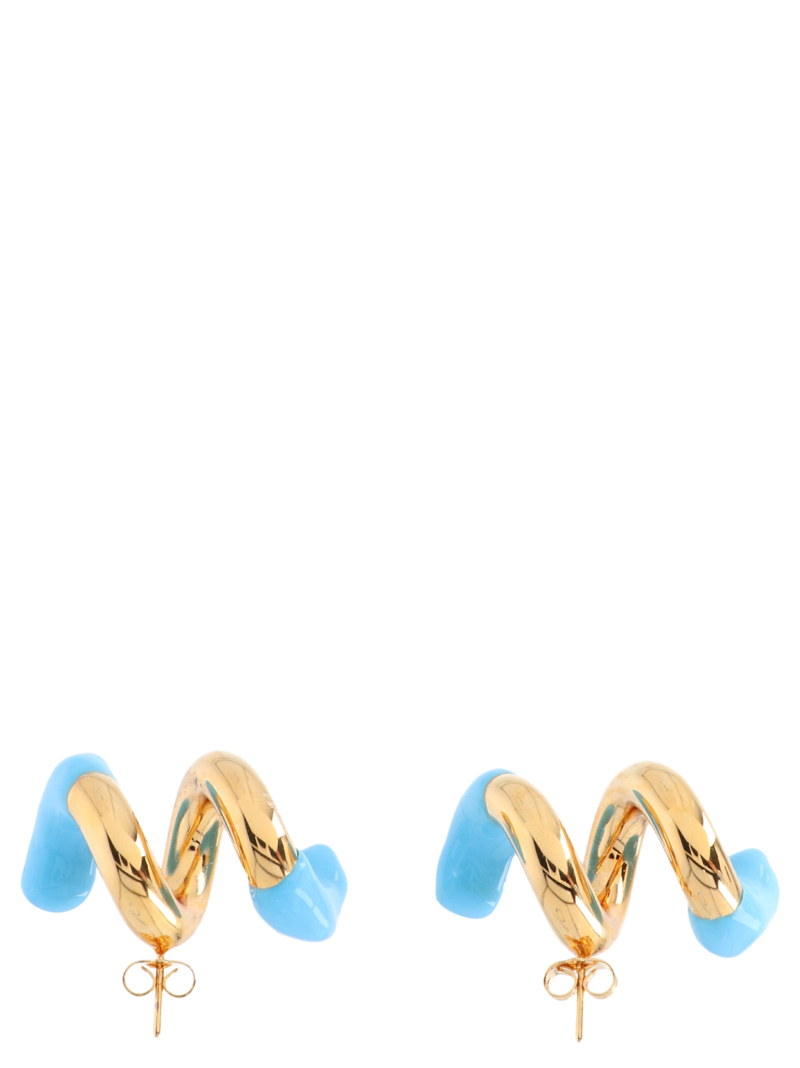 Shop Sunnei Fusillo Double Earrings In Multicolor