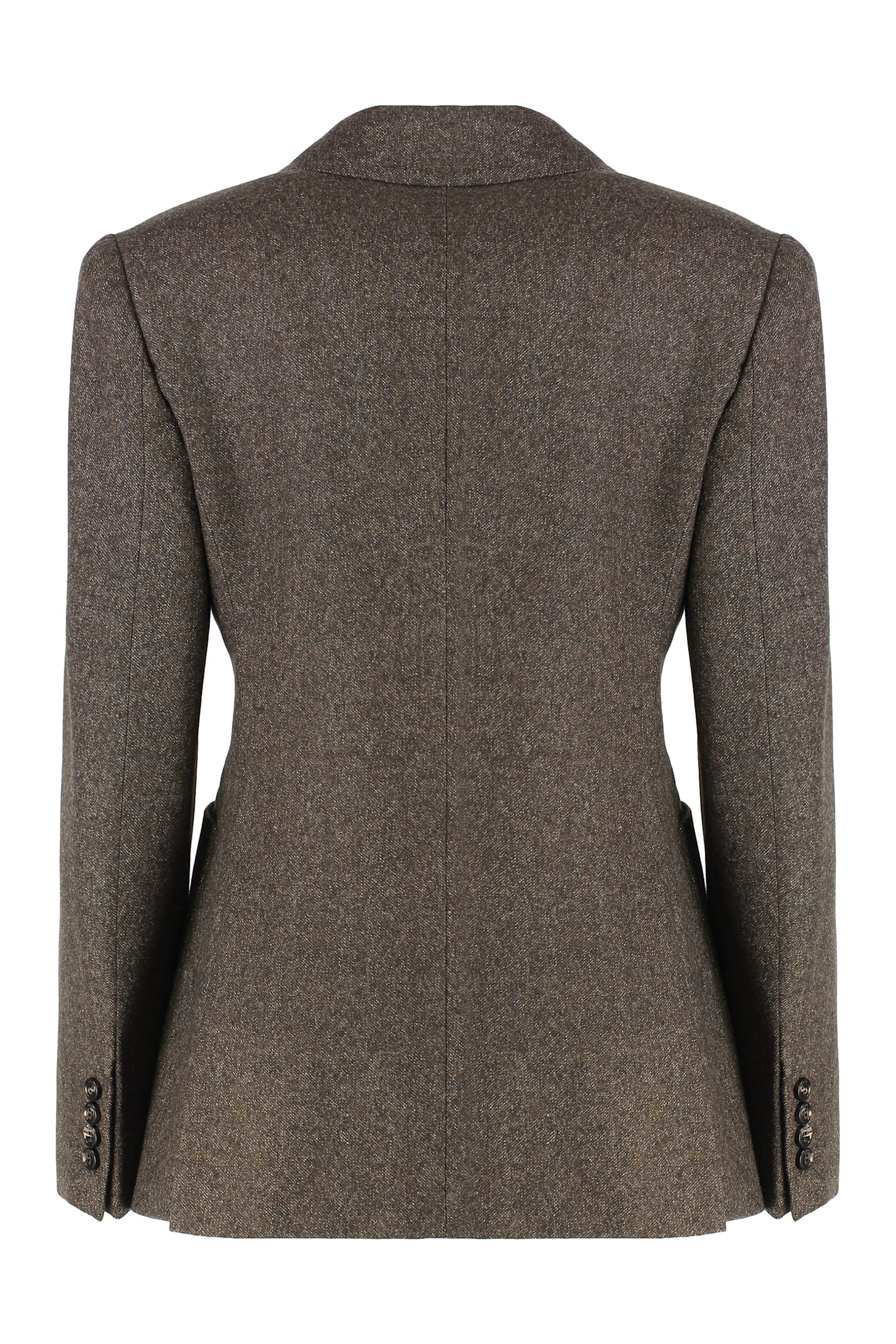 Max Mara Wool Tweed Jacket In Brown