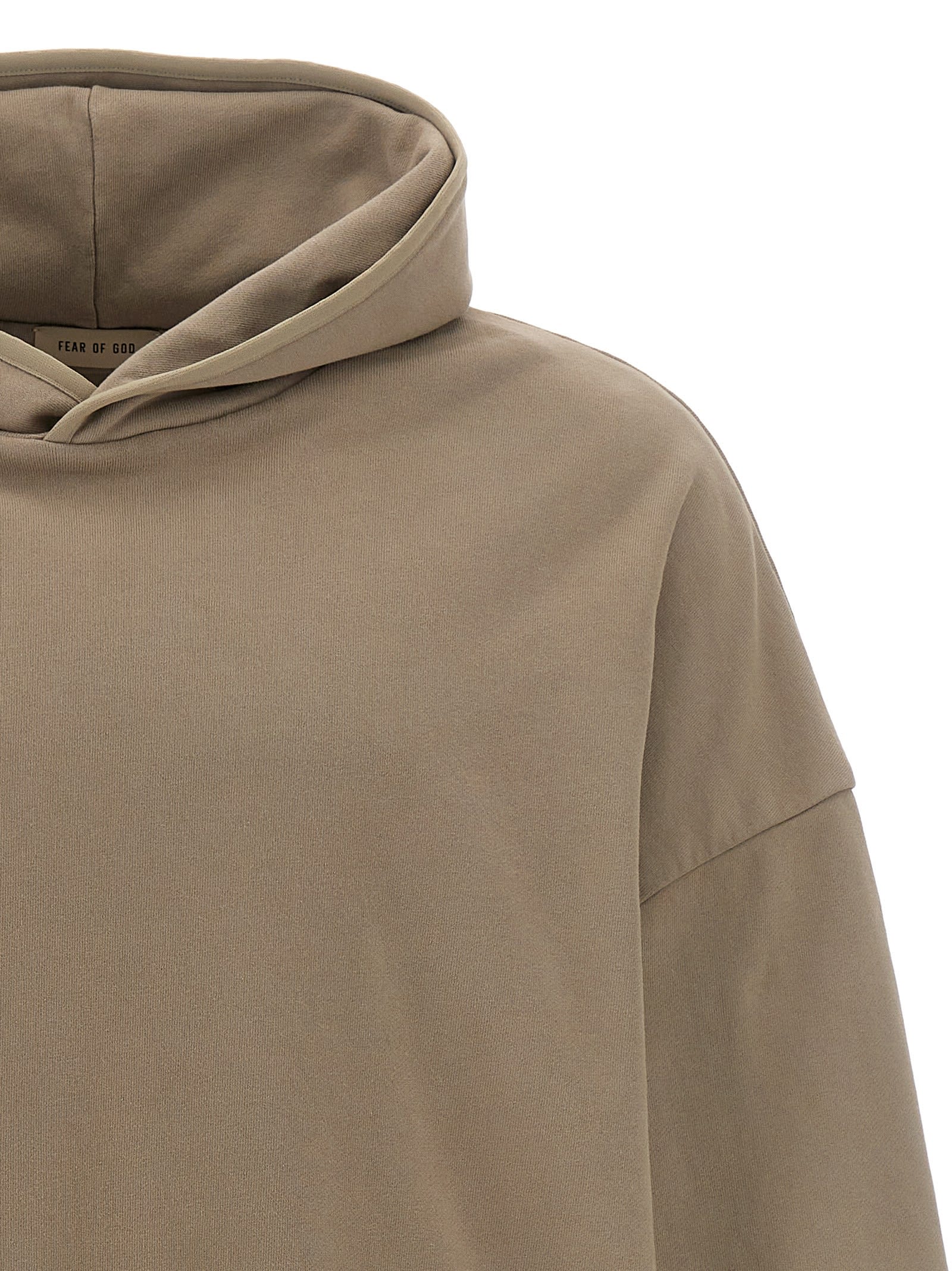 Shop Fear Of God Bound Hoodie In Beige