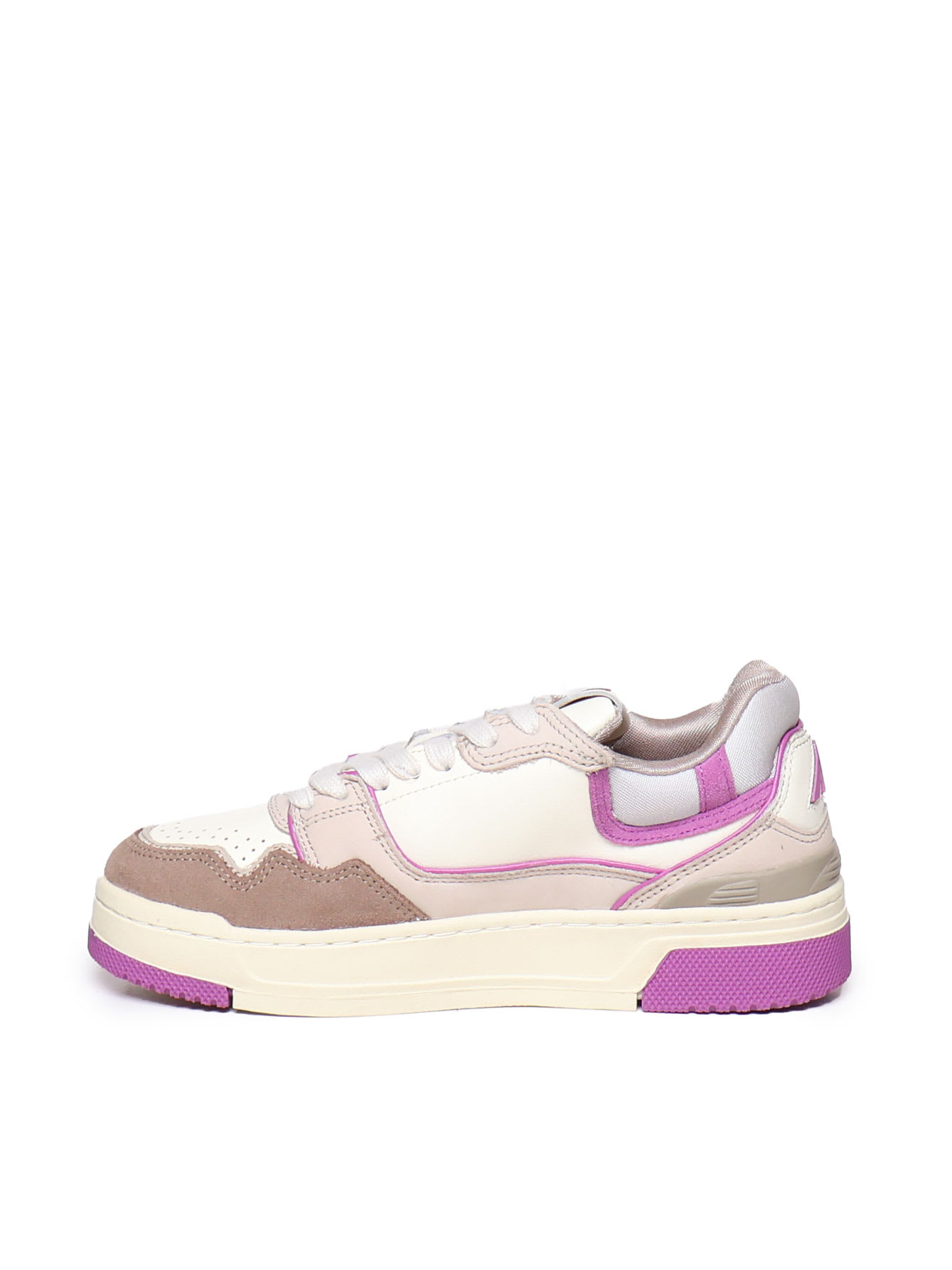 Shop Autry Clc Low Sneakers In Fuchsia, Natural