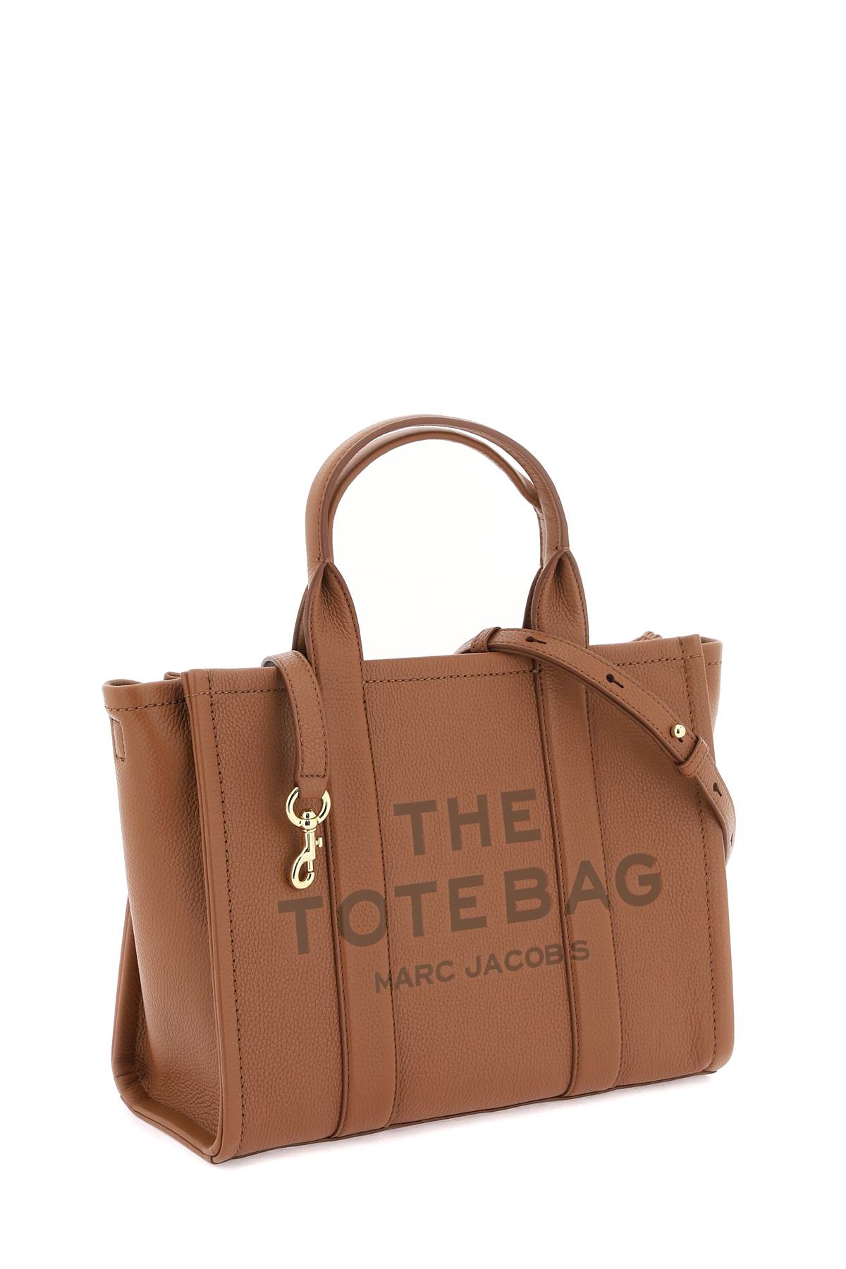 MARC JACOBS BROWN LEATHER SMALL THE TOTE BAG