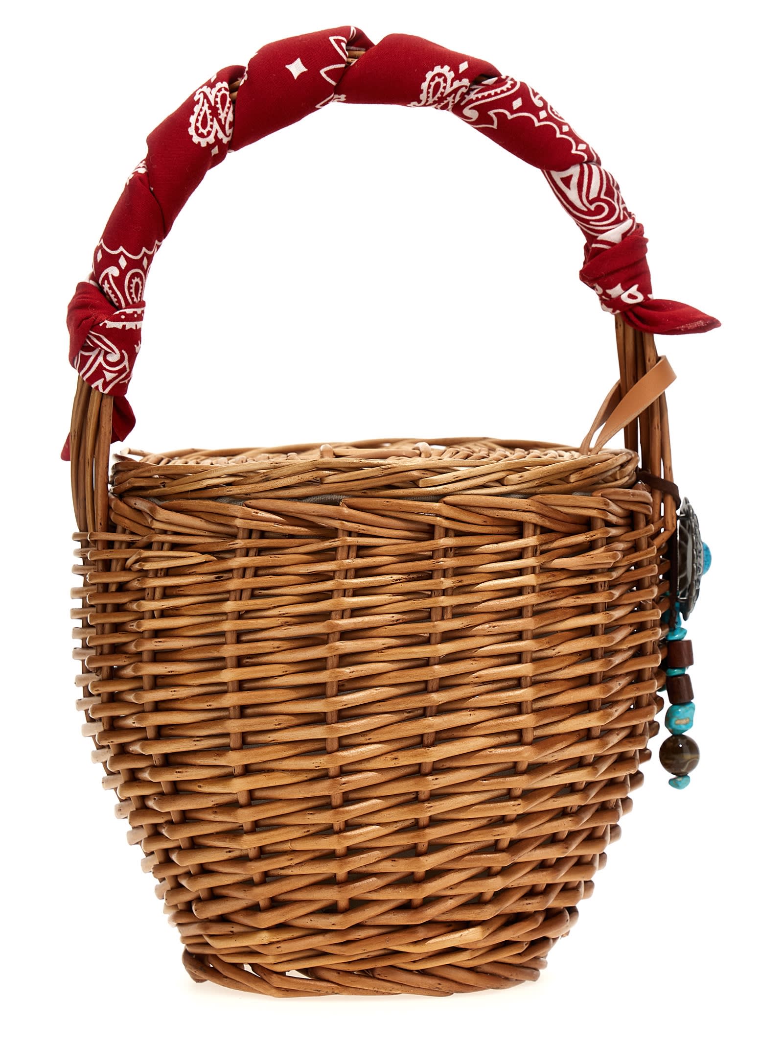 Shop Fortela Wicker Basket In Multicolor