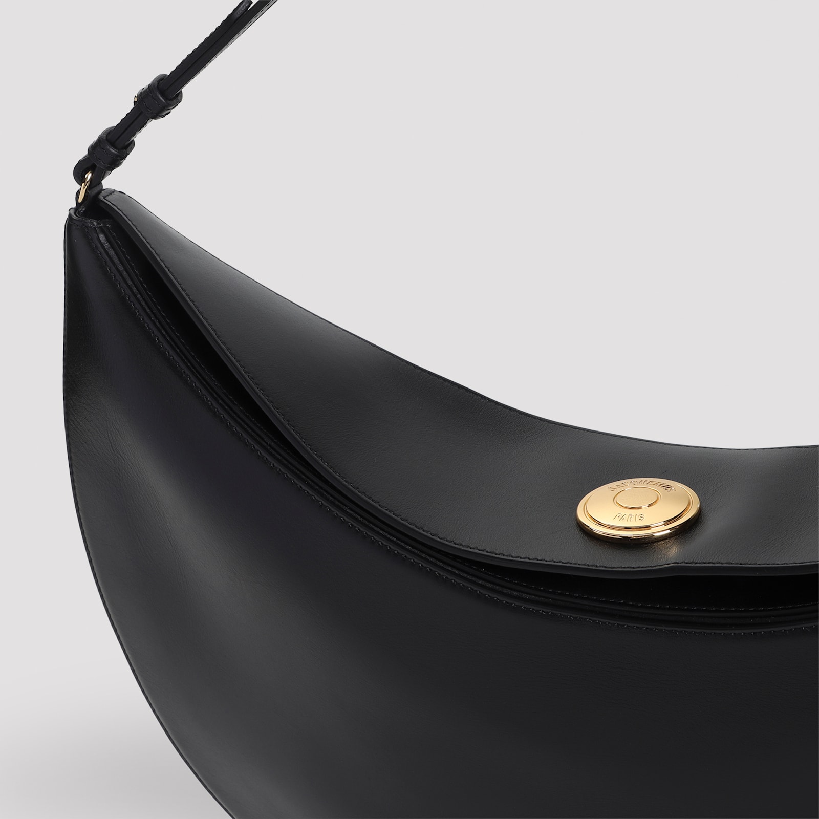 Jacquemus Le Petit Calisso Rond Embellished Leather Clutch In Black