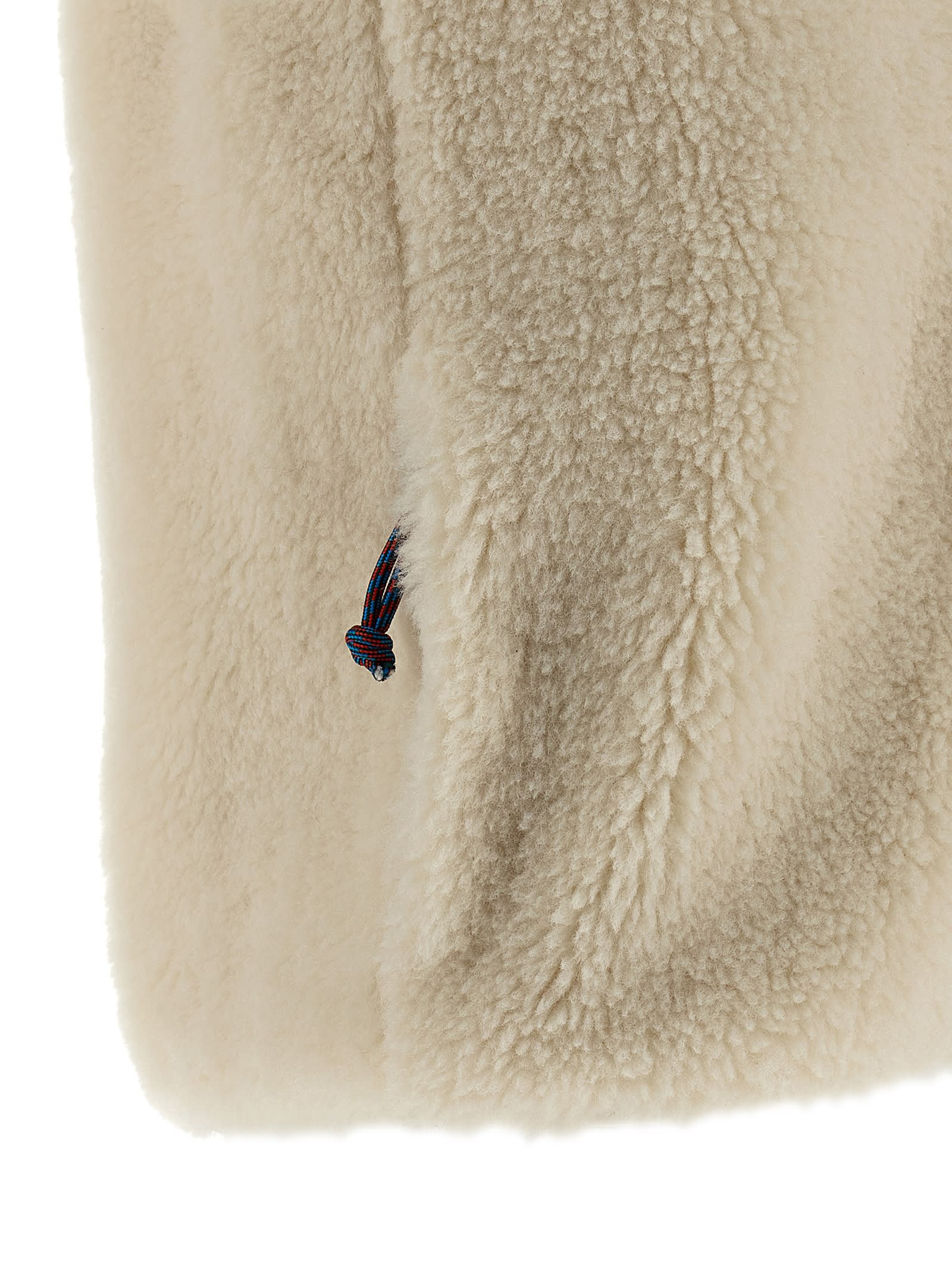 Tory Burch Color Block Highpile Vest In Neutral