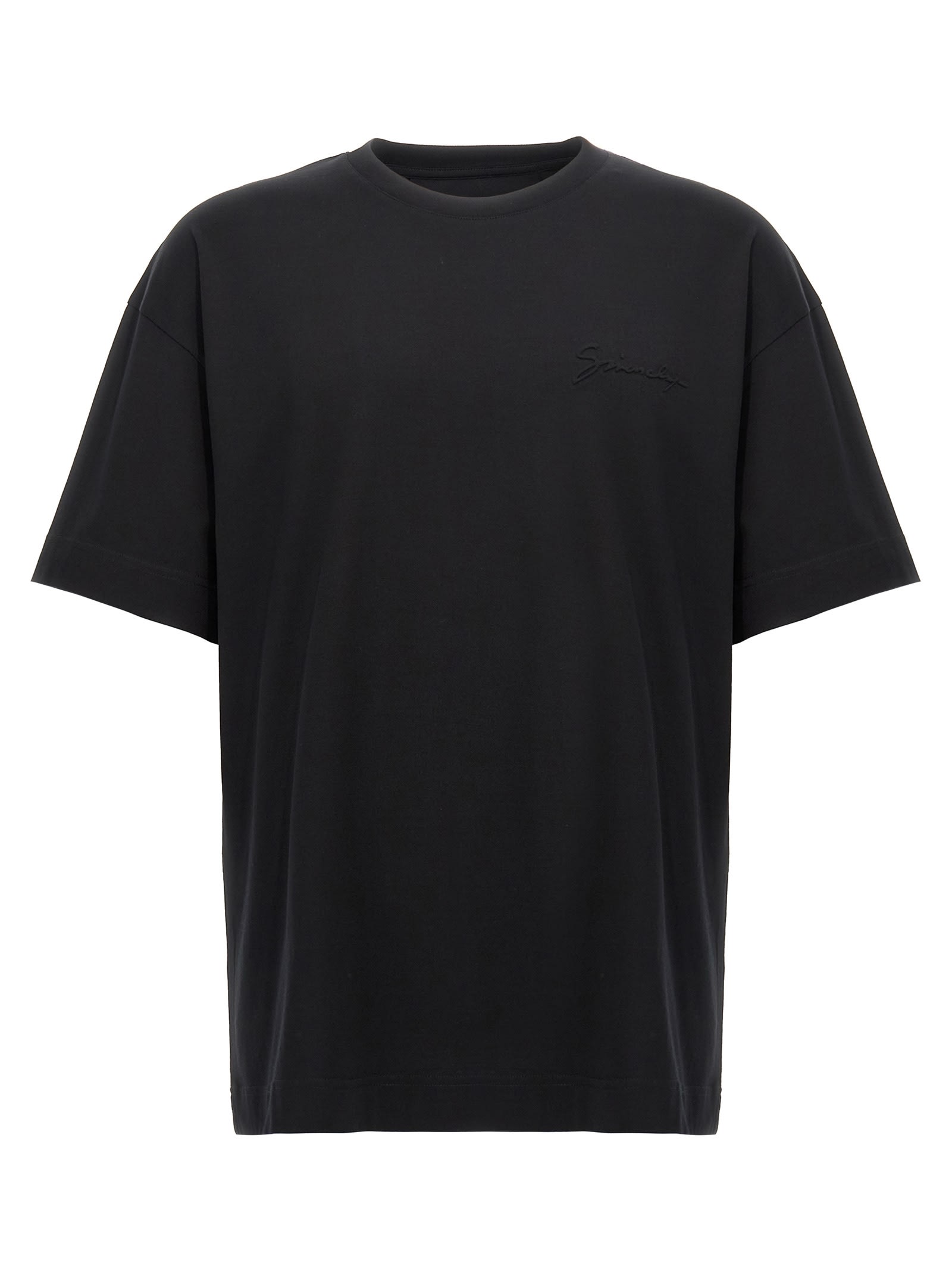 Shop Givenchy Embossed Logo T-shirt In Black