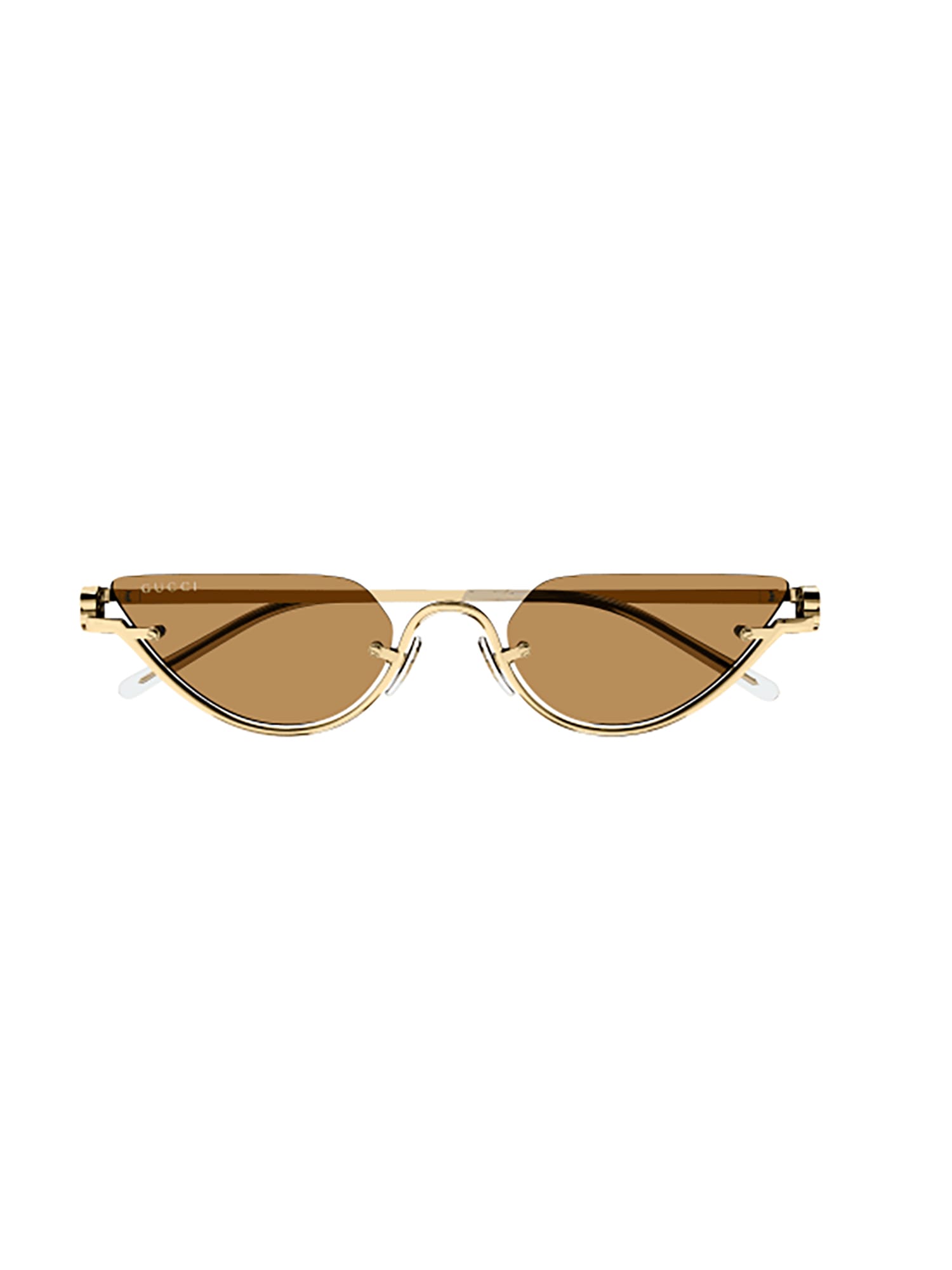 Shop Gucci Gg1603s Sunglasses In Gold Gold Brown