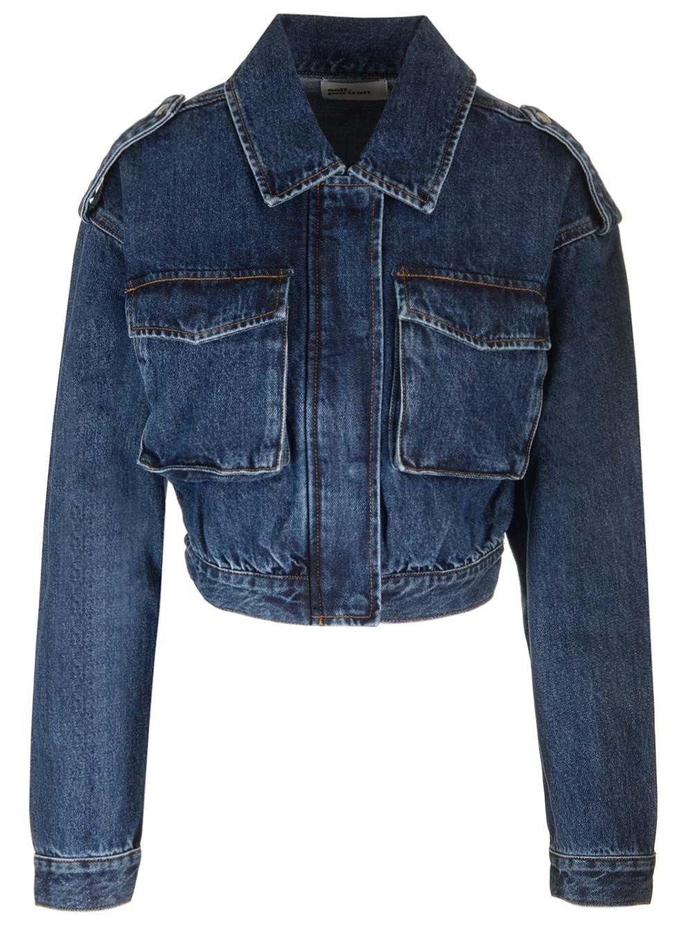 Denim Utility Cropped Jacket