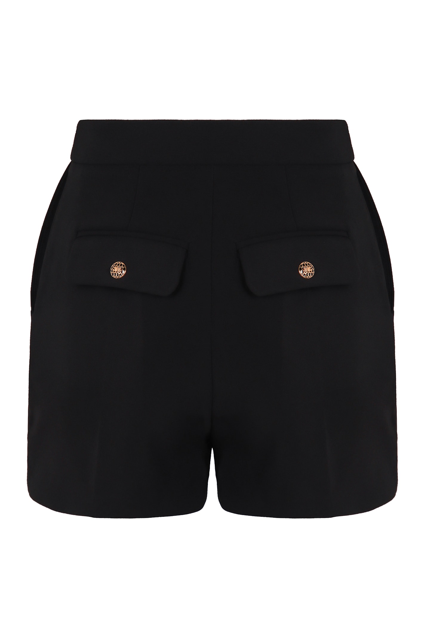 Elisabetta Franchi Lightweight Crêpe Shorts In Black
