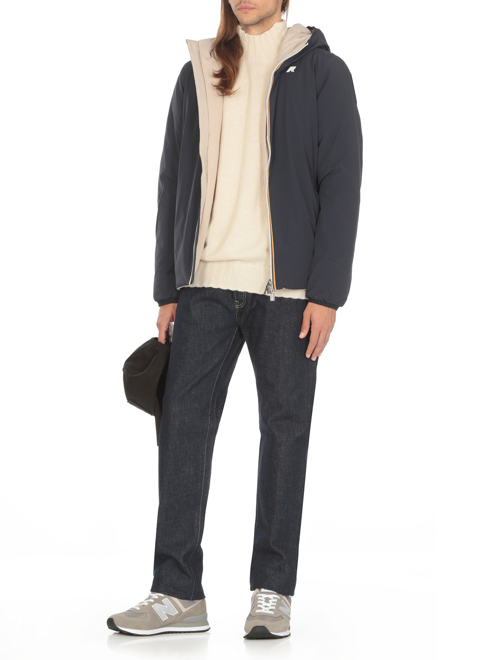 Shop K-way Jack Warm Double Jacket In Blue