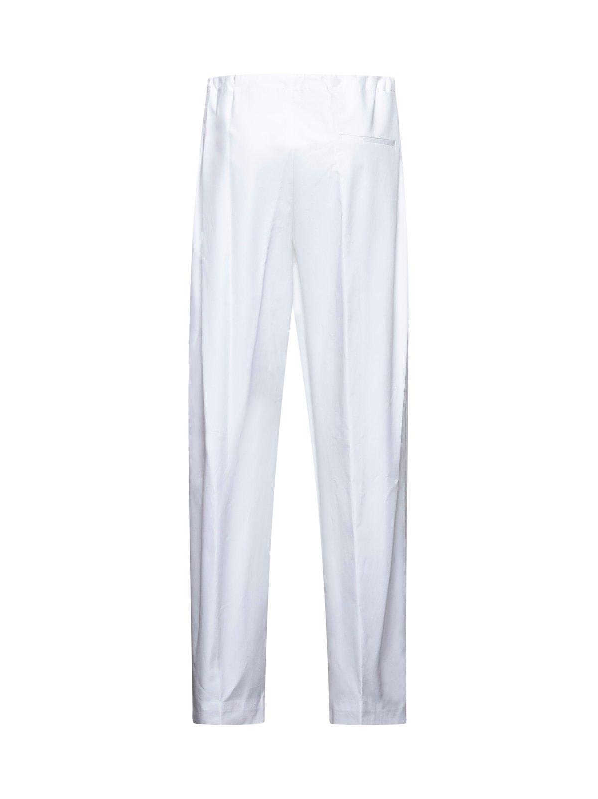 Khaite White Poplin Trenton Trousers In White