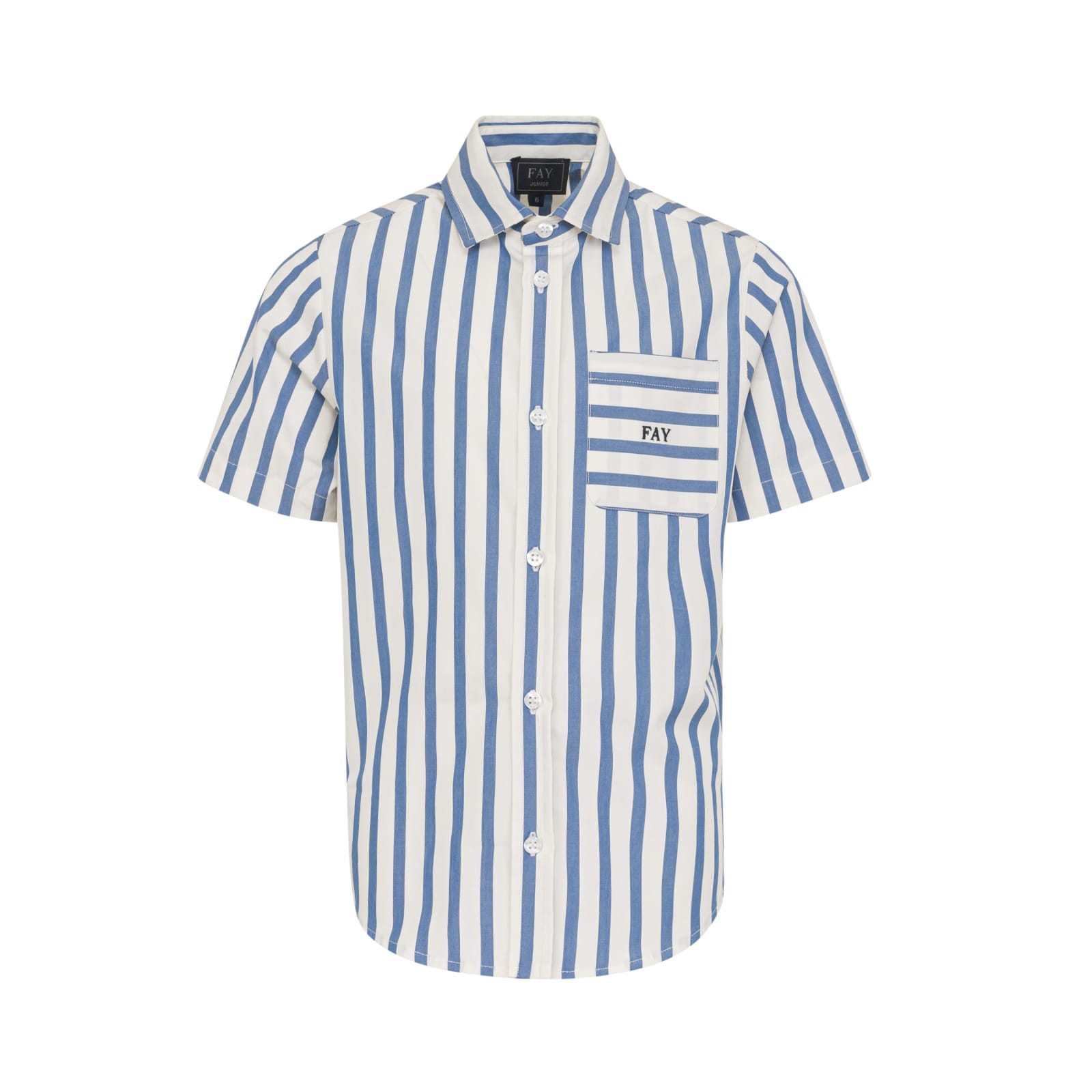 Fay Kids' Striped Shirt In White