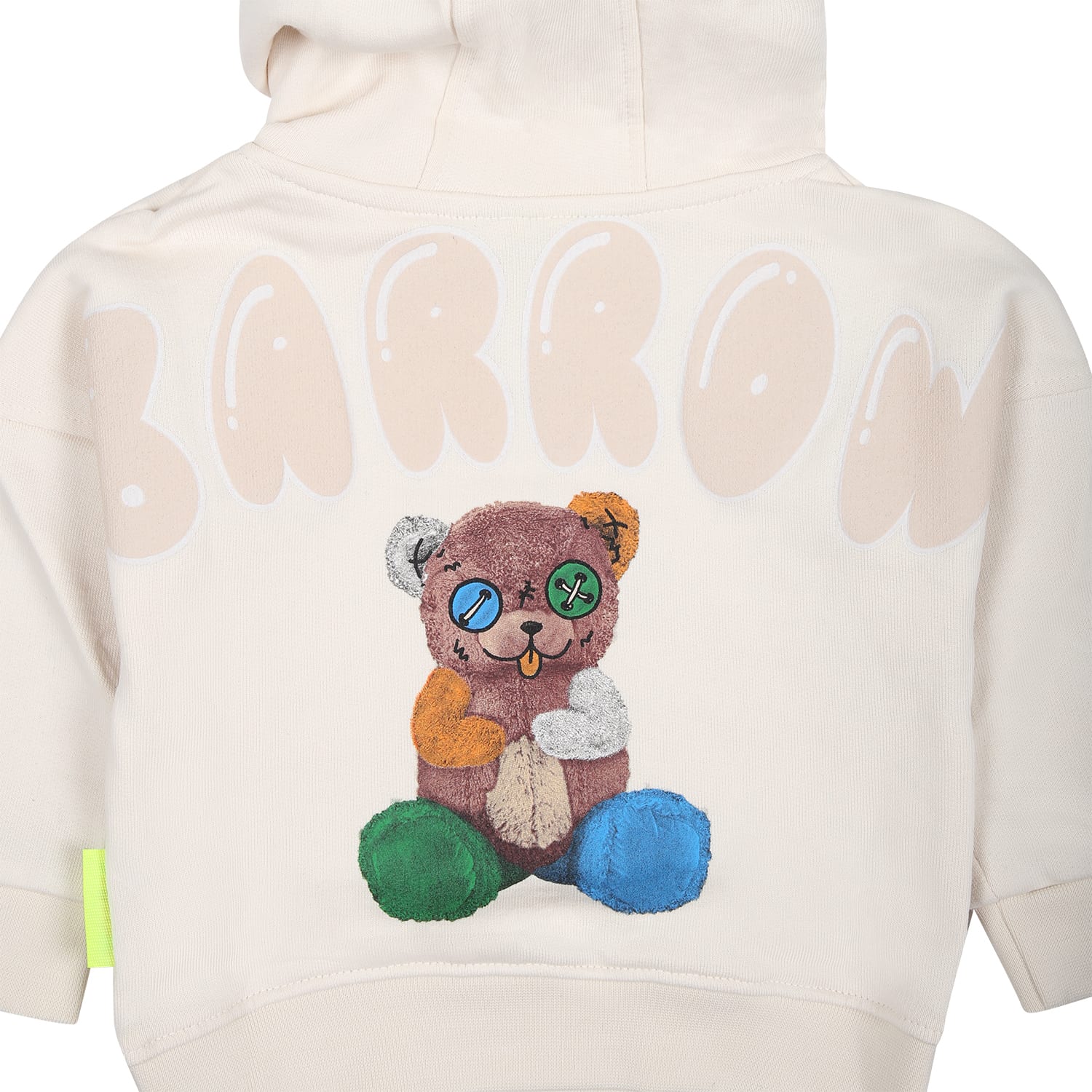 Shop Barrow Ivory Sweatshirt For Babies With Logo And Bear