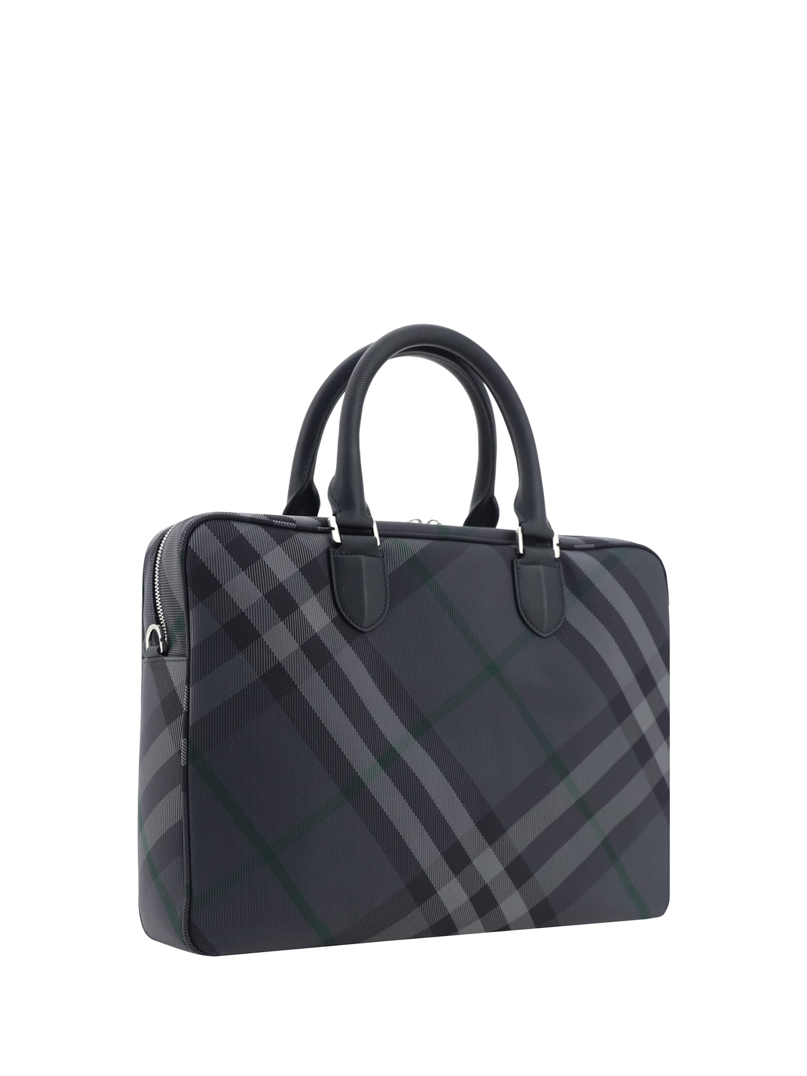 Shop Burberry Document Bag In Charcoal