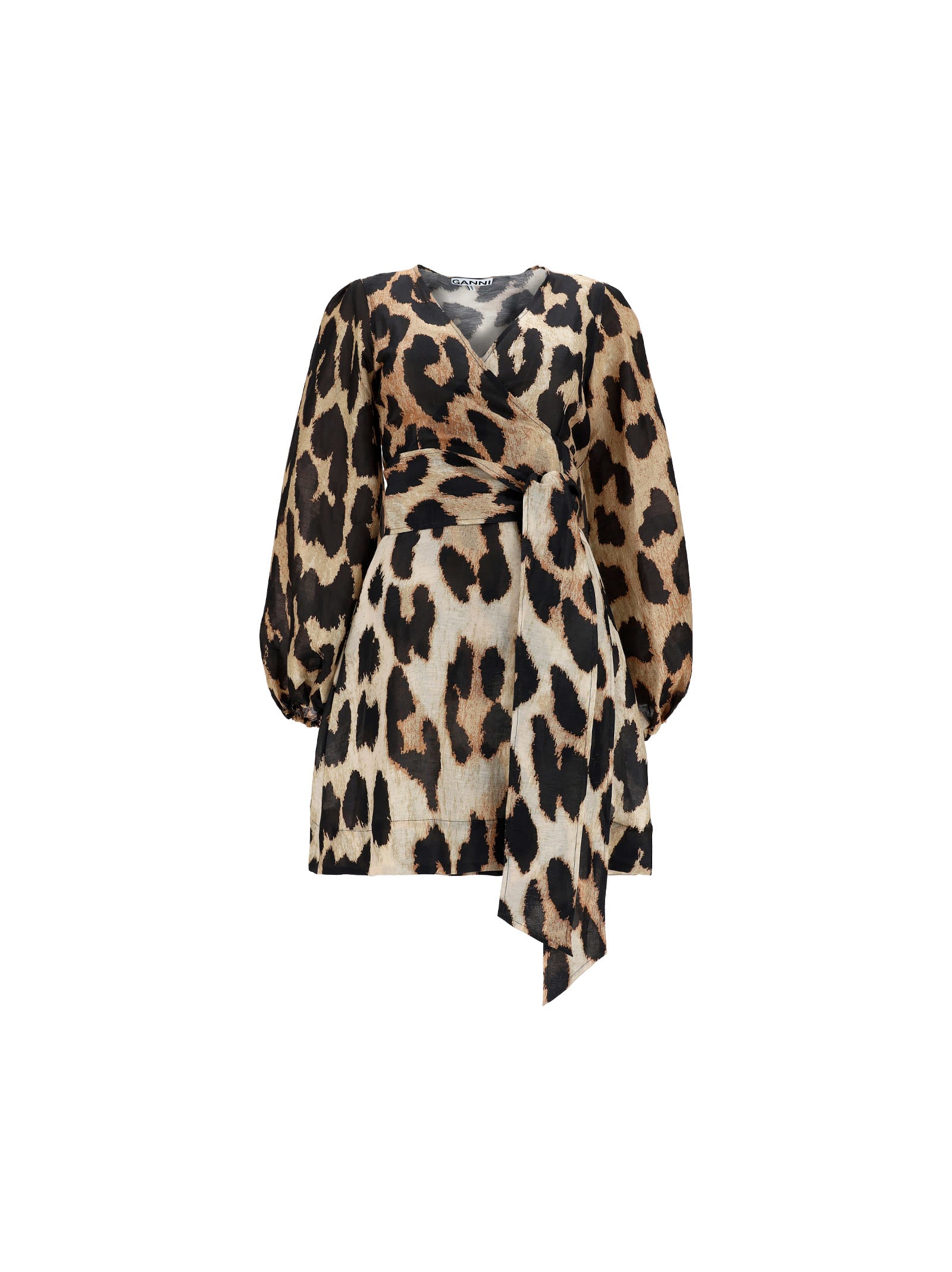 Ganni Dress In Maxi Leopard | ModeSens