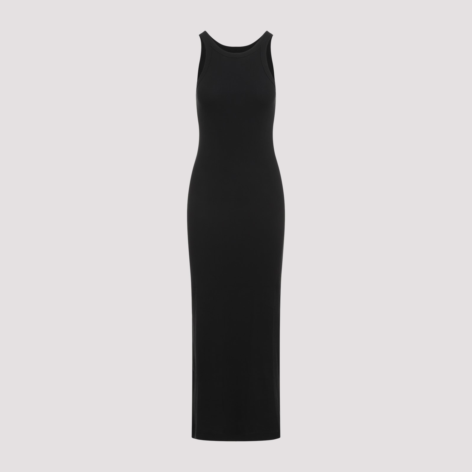 Shop Totême Curved Rib Tank Long Dress In Black