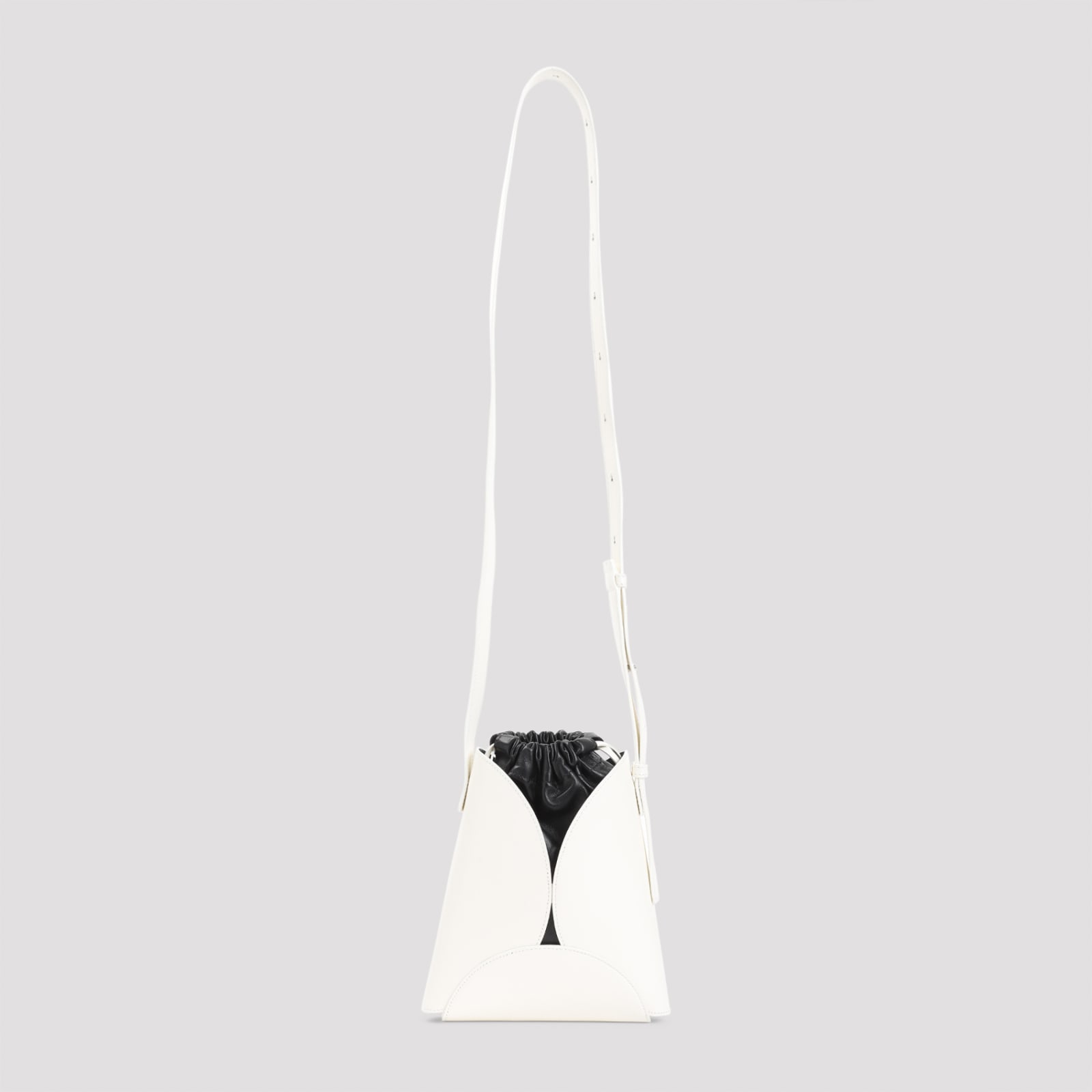 Jil Sander Ellipse Crossbody Bag In Eggshell