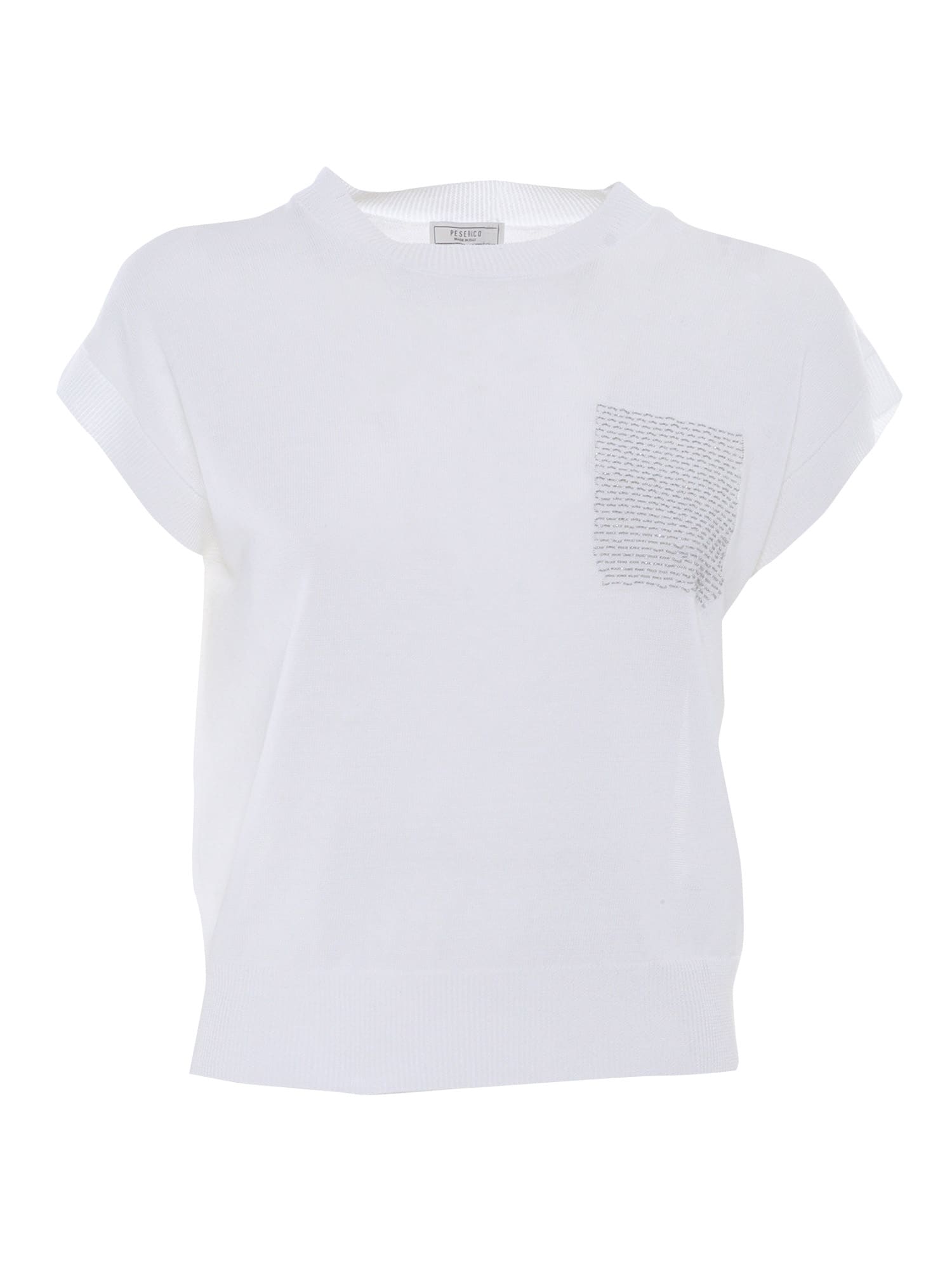 Peserico Knitted Sweater In White