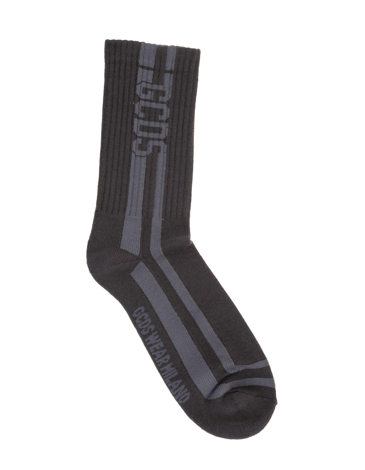 GCDS Black Socks With Contrast Logo Bands